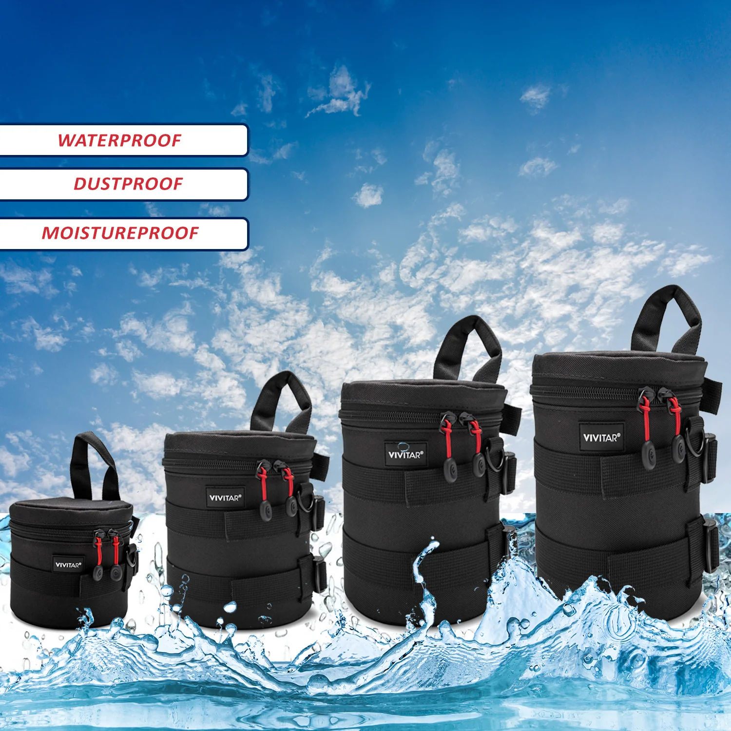Vivitar Premium Lens Case Well Padded With Belt Loop and Neck Strap - Image 6