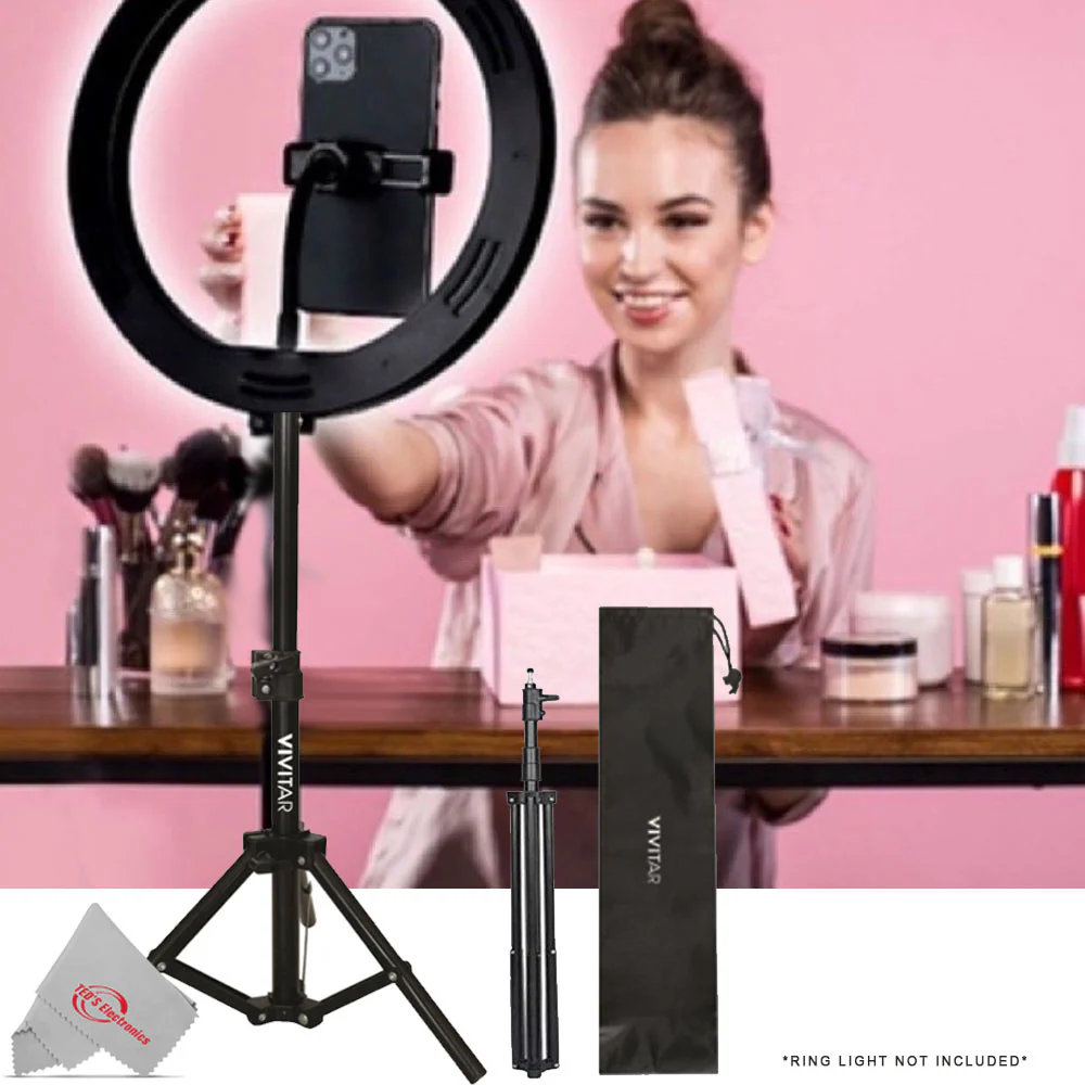 Vivitar Tabletop 27" Adjustable Height Multipurpose Light Stand Solid Locking System with Carrying Case