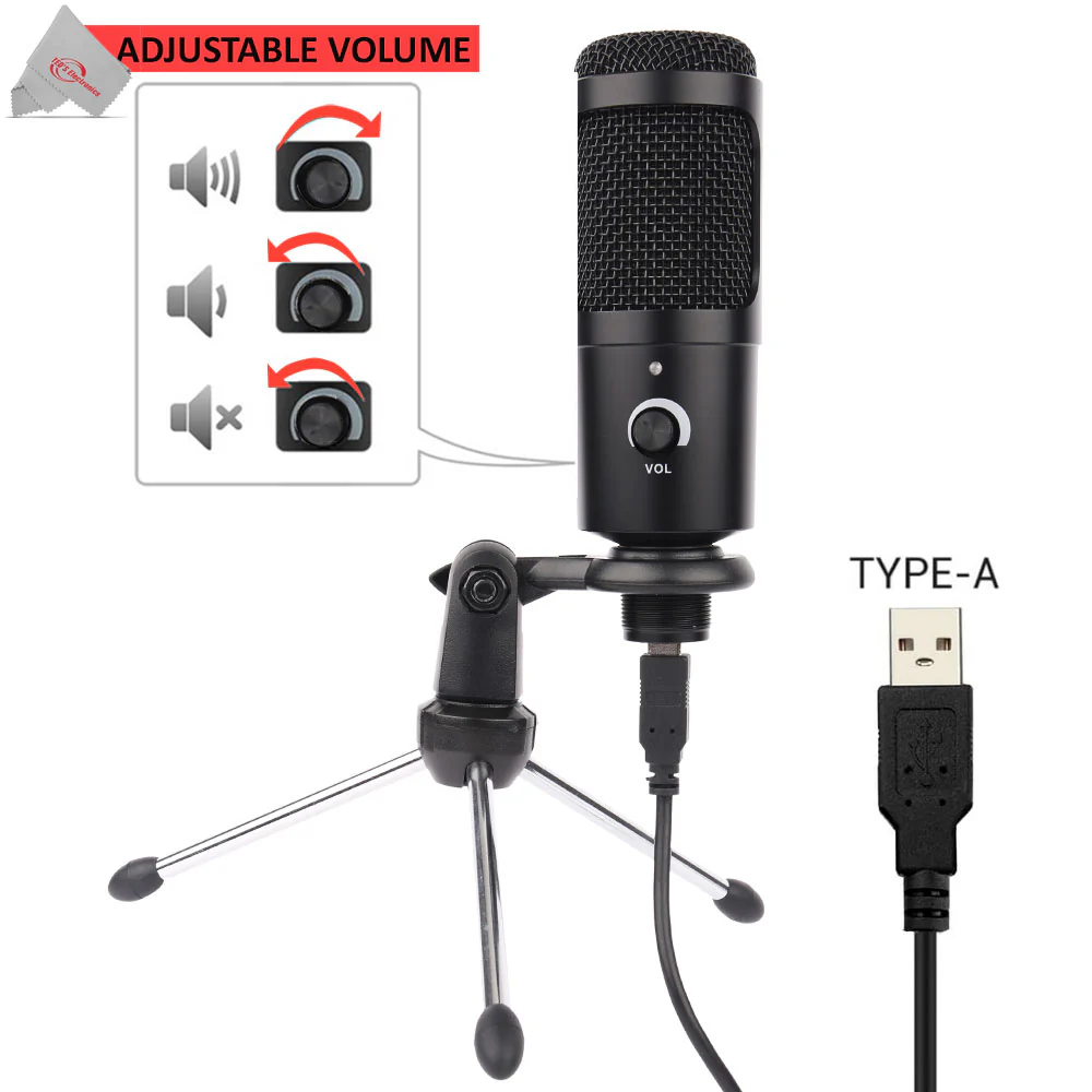 Vivitar Cardioid Condenser Recording USB Microphone Great for Podcasting with Mic Stand - Image 6