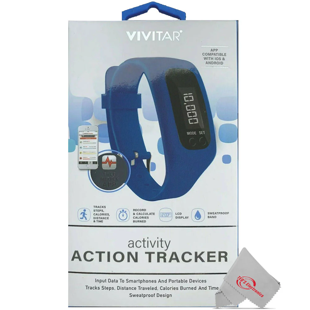 Vivitar Activity Action Tracker Fitness Watch Sweatproof Design iOS Android Compatible Tracks Steps Calories and Distance - Image 7
