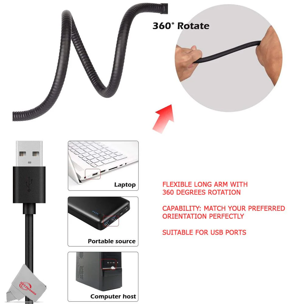 Selfie Ring Light with Cell Phone Holder and Desk Clamp Clip for Live Streaming (2 Pieces) - Image 4