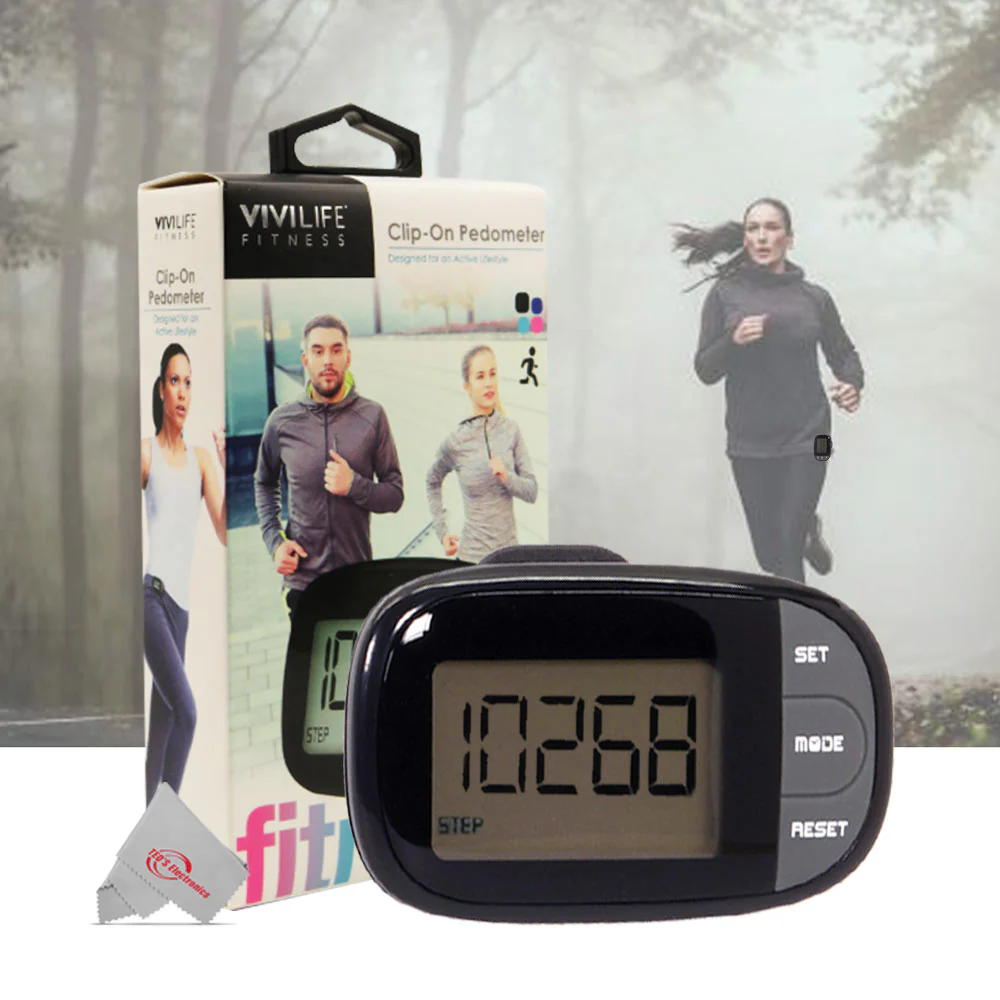 Vivitar PFV5312 Clip On Pedometer Tracks Your Steps, Distance and Calories Burned with Clock Mode - Image 2