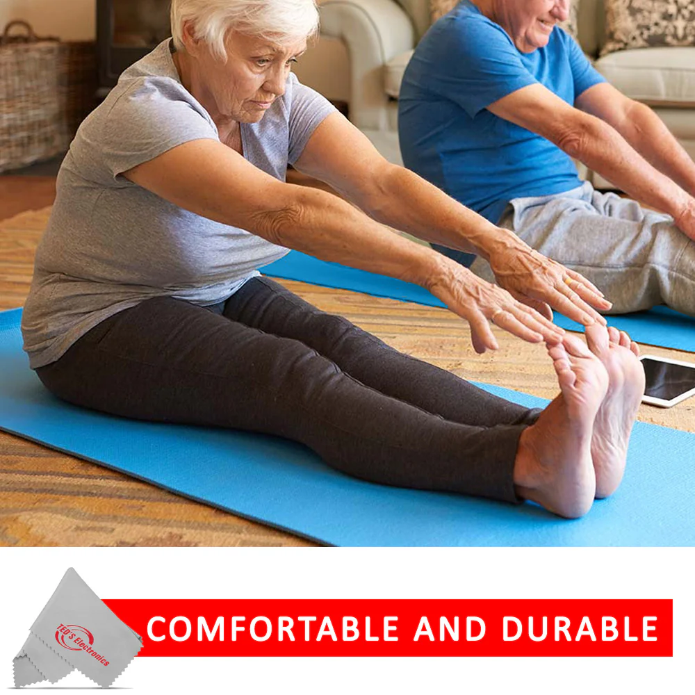 Vivitar PFV8277 5mm  High Density Foam Exercise Roll Up Mat Slip Resistant Surface Blue for Yoga Exercises - Image 3