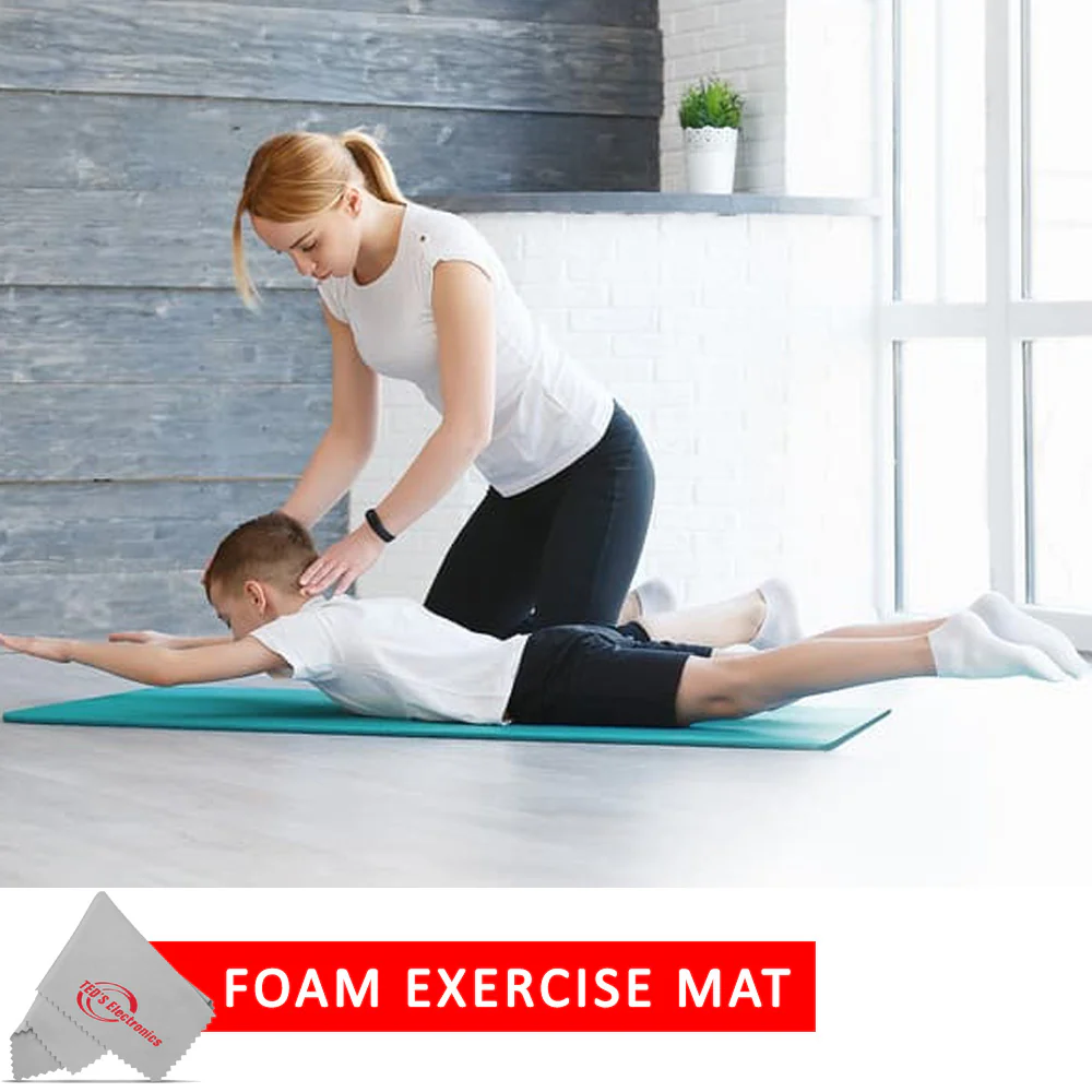 Vivitar PFV8277 5mm  High Density Foam Exercise Roll Up Mat Slip Resistant Surface Teal for Yoga Exercises - Image 4