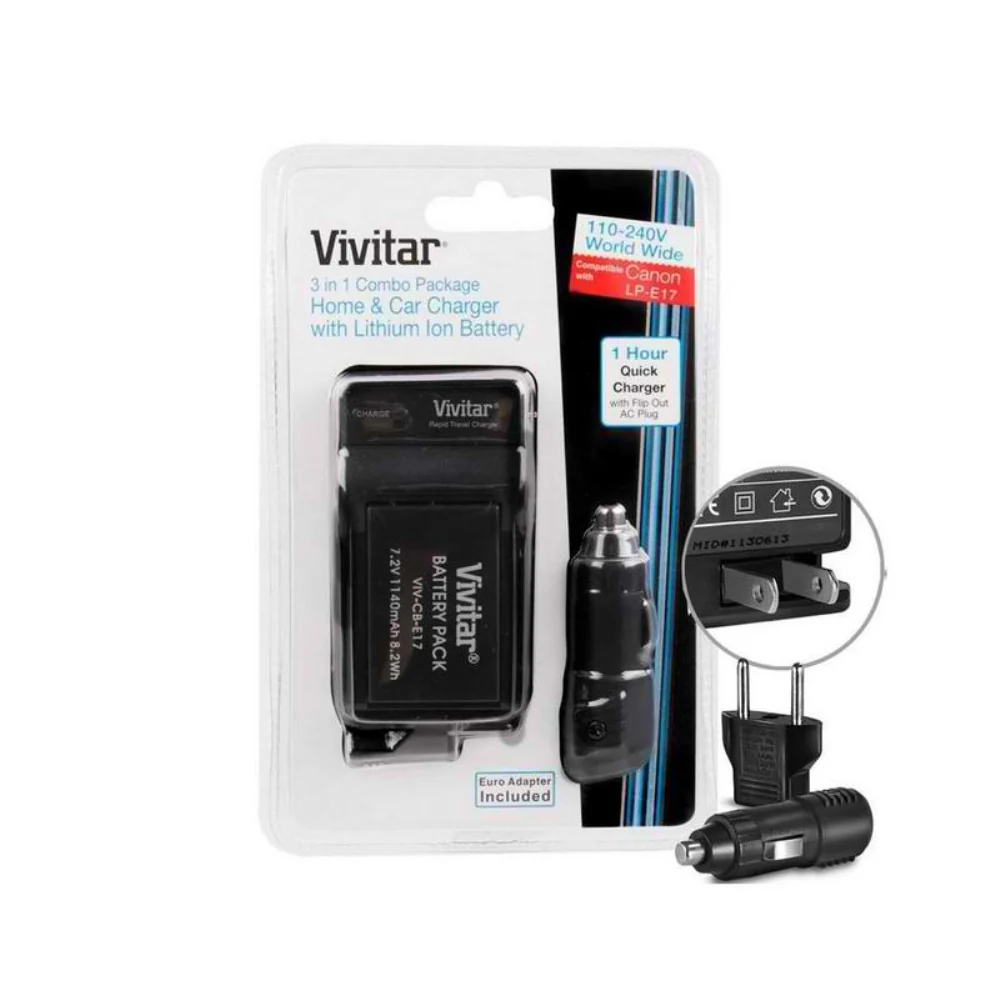VIVITAR VIV-PG-T7I Battery Grip for Canon EOS T7I & 77D with Two CB-E17 Replacement Battery - Image 3