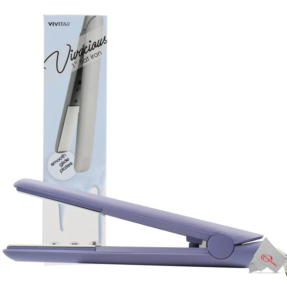 Vivitar PG7230 Ceramic Tourmaline 1 Inch Flat Iron Fast Heating Floating Plates Up to 400° with 6ft Swivel Cord Lavender - Image 5