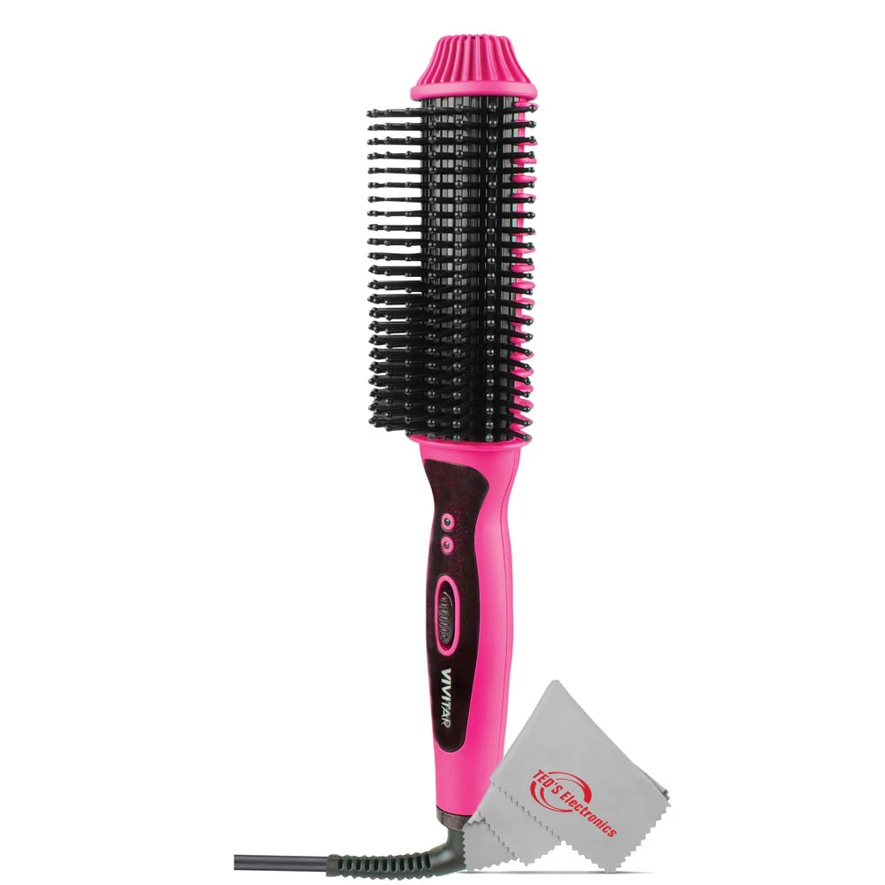 Vivitar PG7250 Heated Volumizing Hair Brush Curls Waves and Straightens Hair Fast Heating Dual Temperature Settings - Image 2