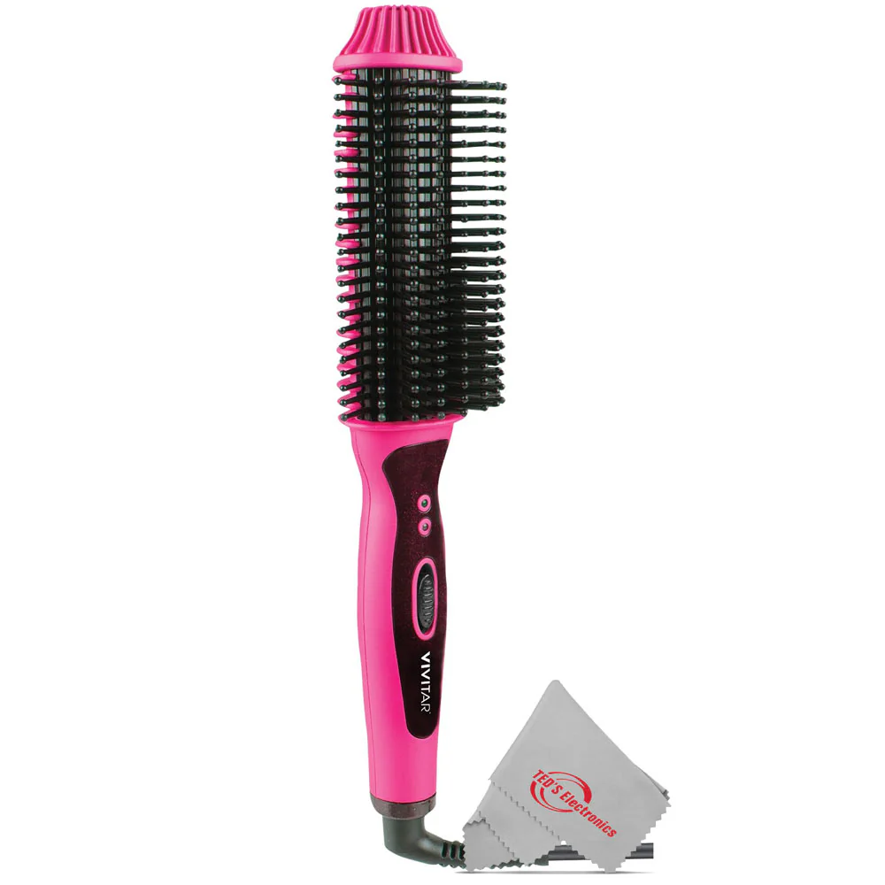 Vivitar PG7250 Heated Volumizing Hair Brush Curls Waves and Straightens Hair Fast Heating Dual Temperature Settings - Image 3