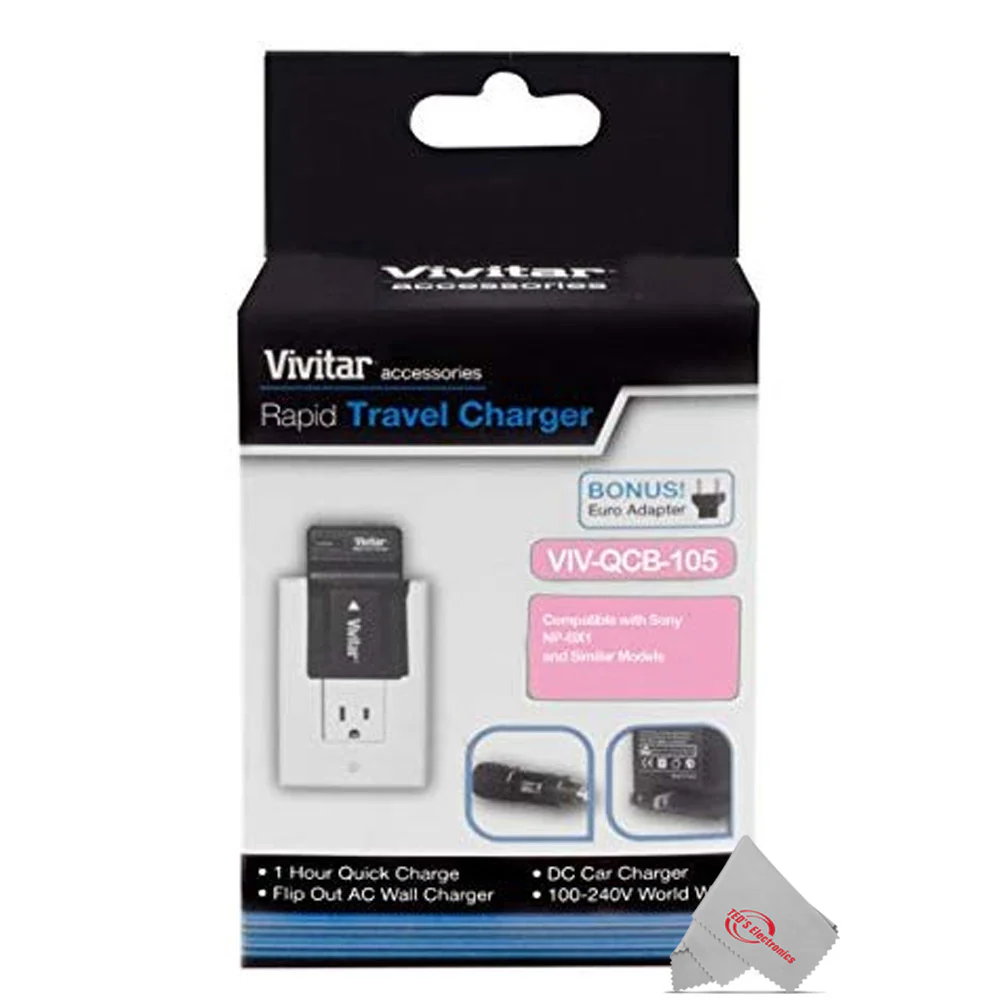 Vivitar VIV-QCB-105 Charger for Sony NP-BX0 - Image 4