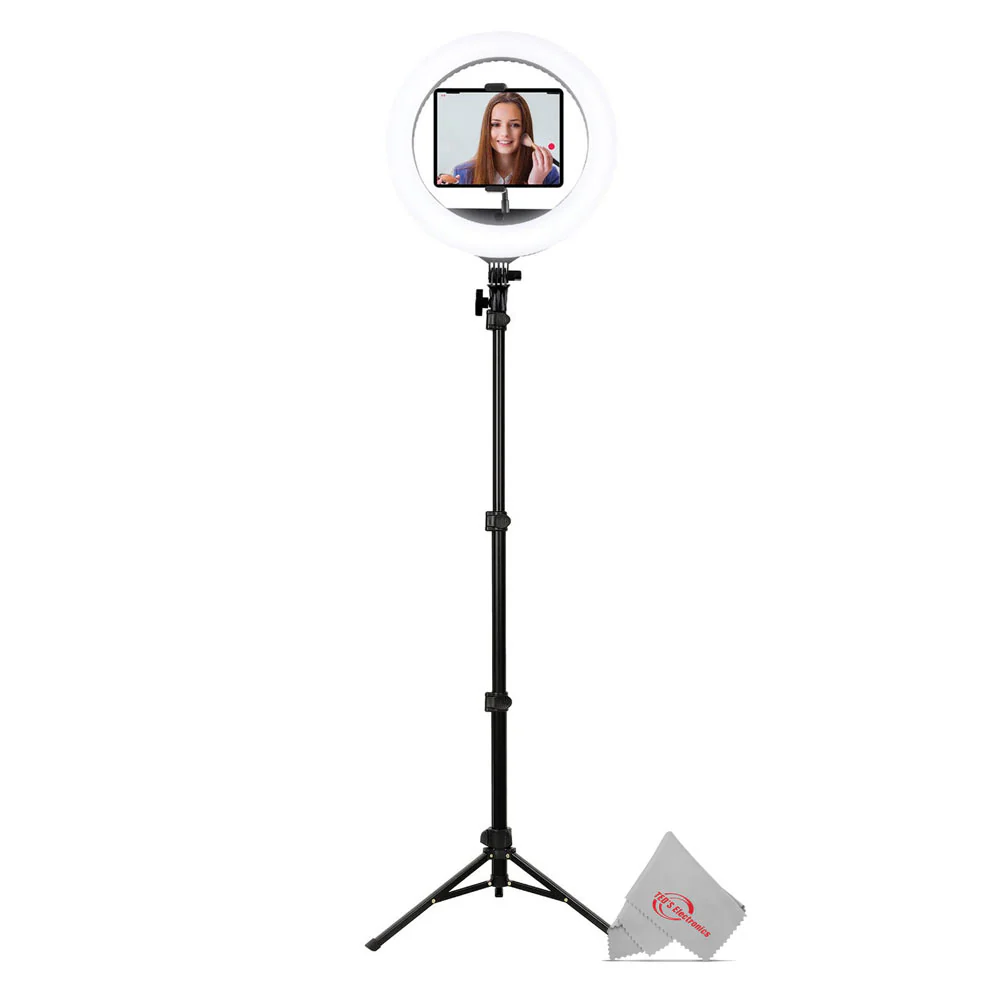 Vivitar Led Ring Light 18-inch Tripod Stand Tablet Phone Holder For Live Stream Make-Up - Image 3