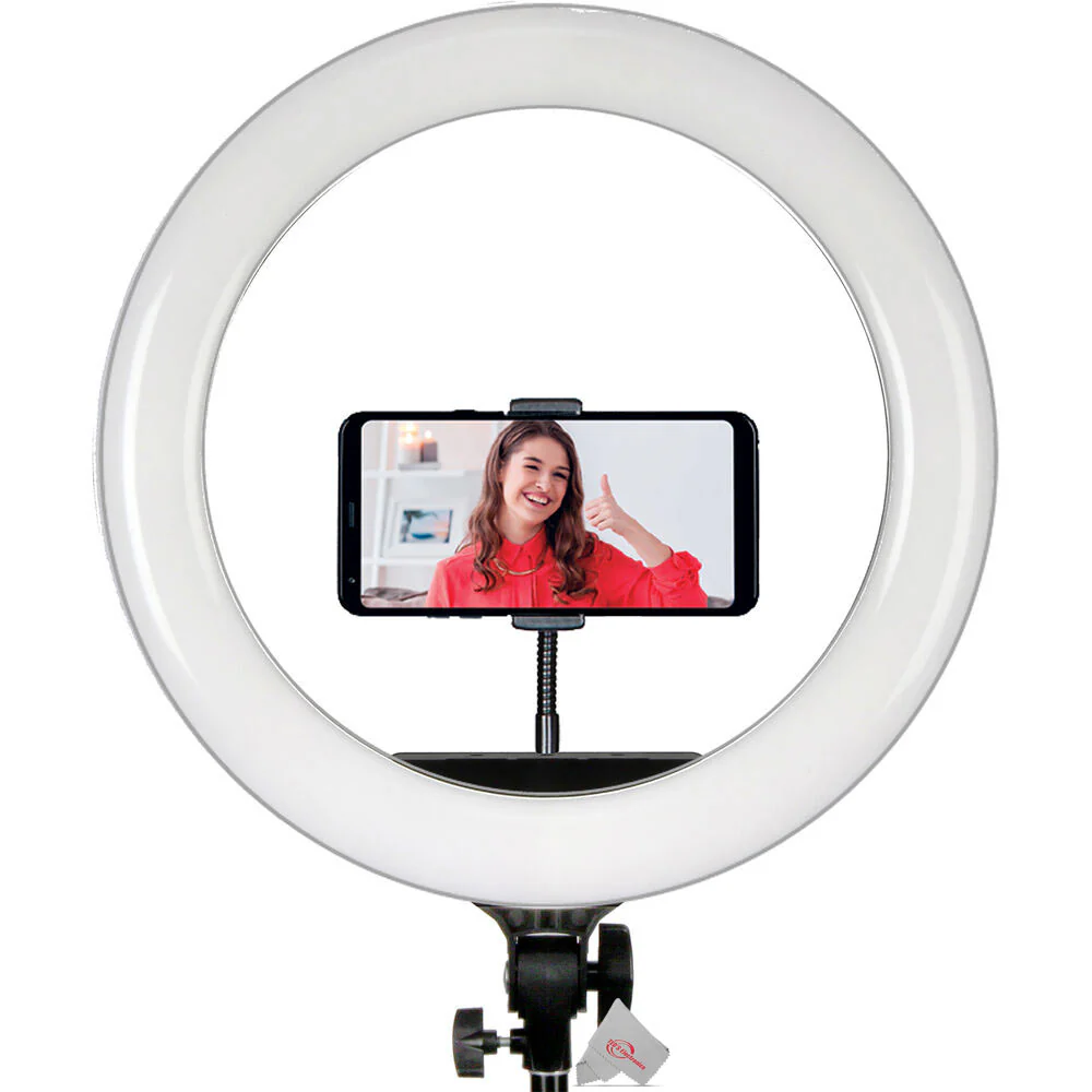 Vivitar 18" Professional Ring Light Kit With 63" Light Stand Vlog Podcast Stream Make-Up Essentials - Image 2