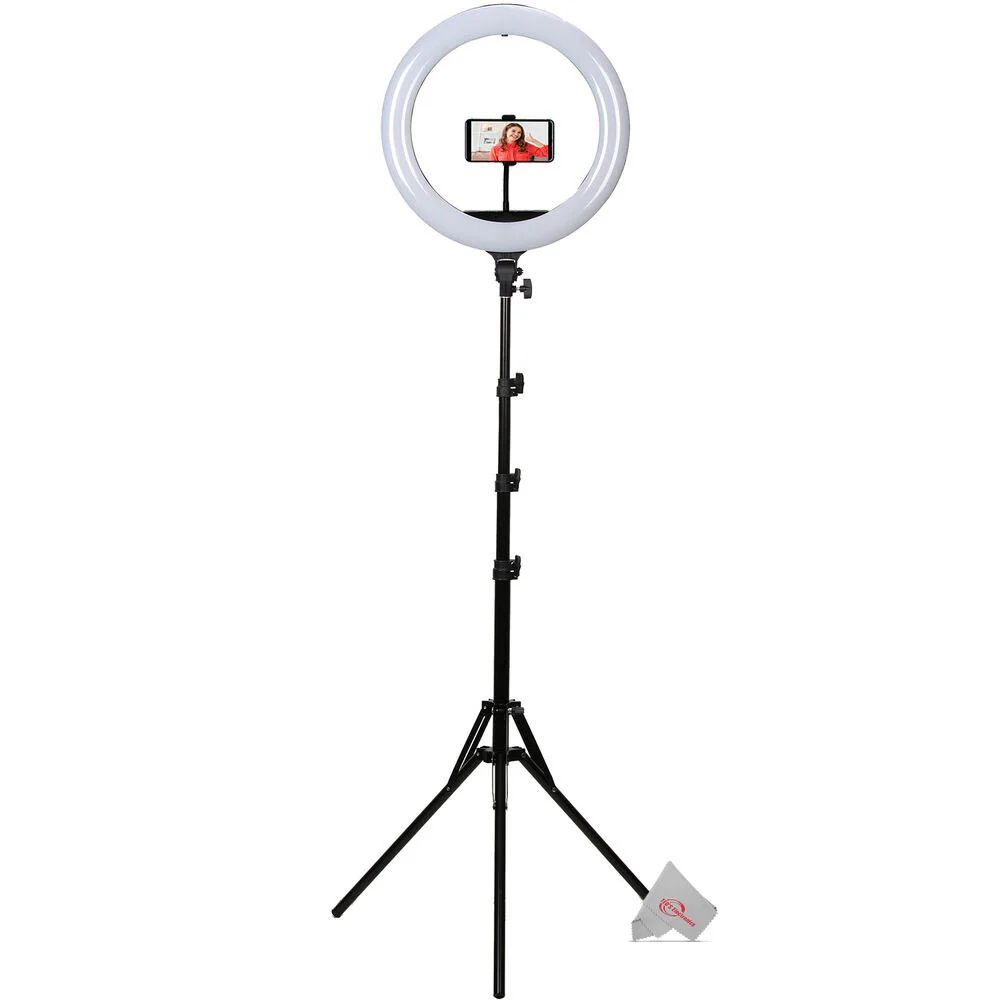 Vivitar 18" Professional Ring Light Kit With 63" Light Stand Vlog Podcast Stream Make-Up Essentials - Image 4