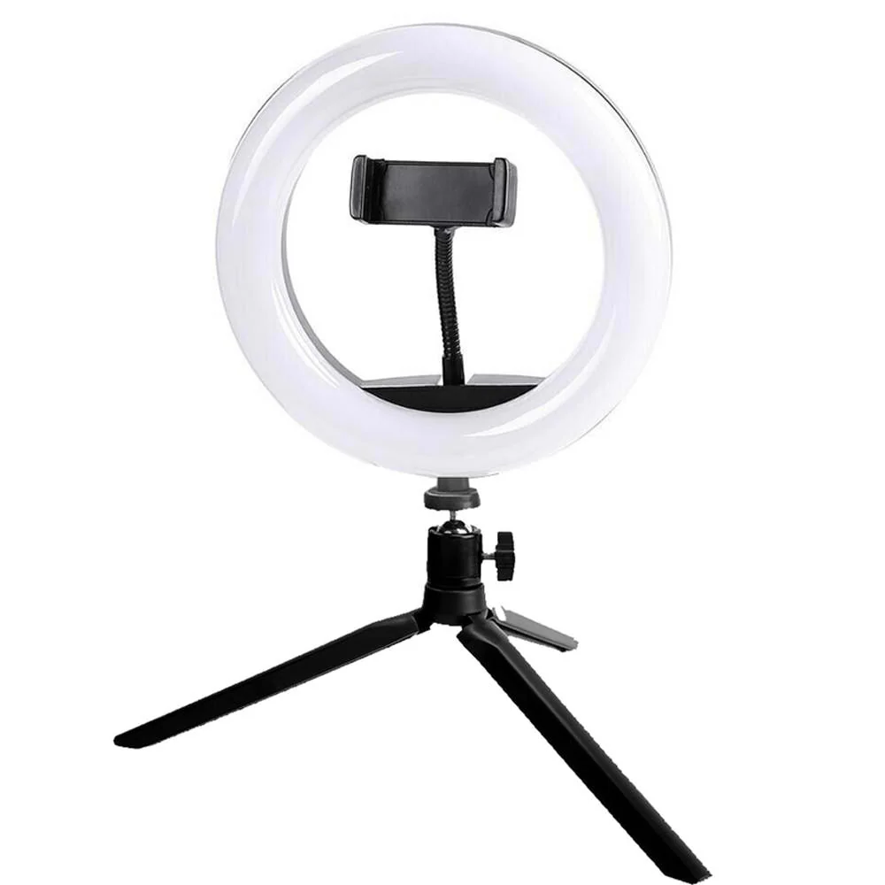 Vivitar 8 Inch LED Ring Light Dimmable Lamp for Iphone Smartphone with Tripod Mount Stand - Image 2