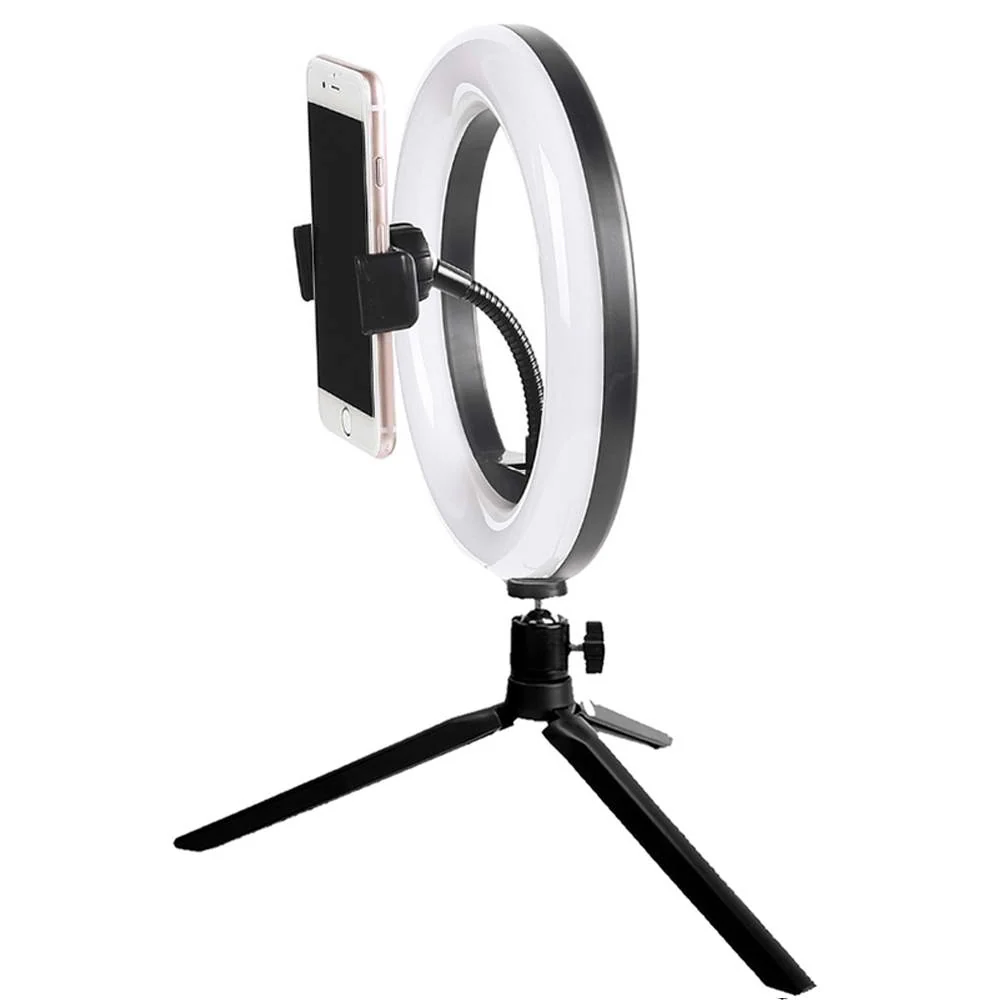 Vivitar 8 Inch LED Ring Light Dimmable Lamp for Iphone Smartphone with Tripod Mount Stand - Image 3