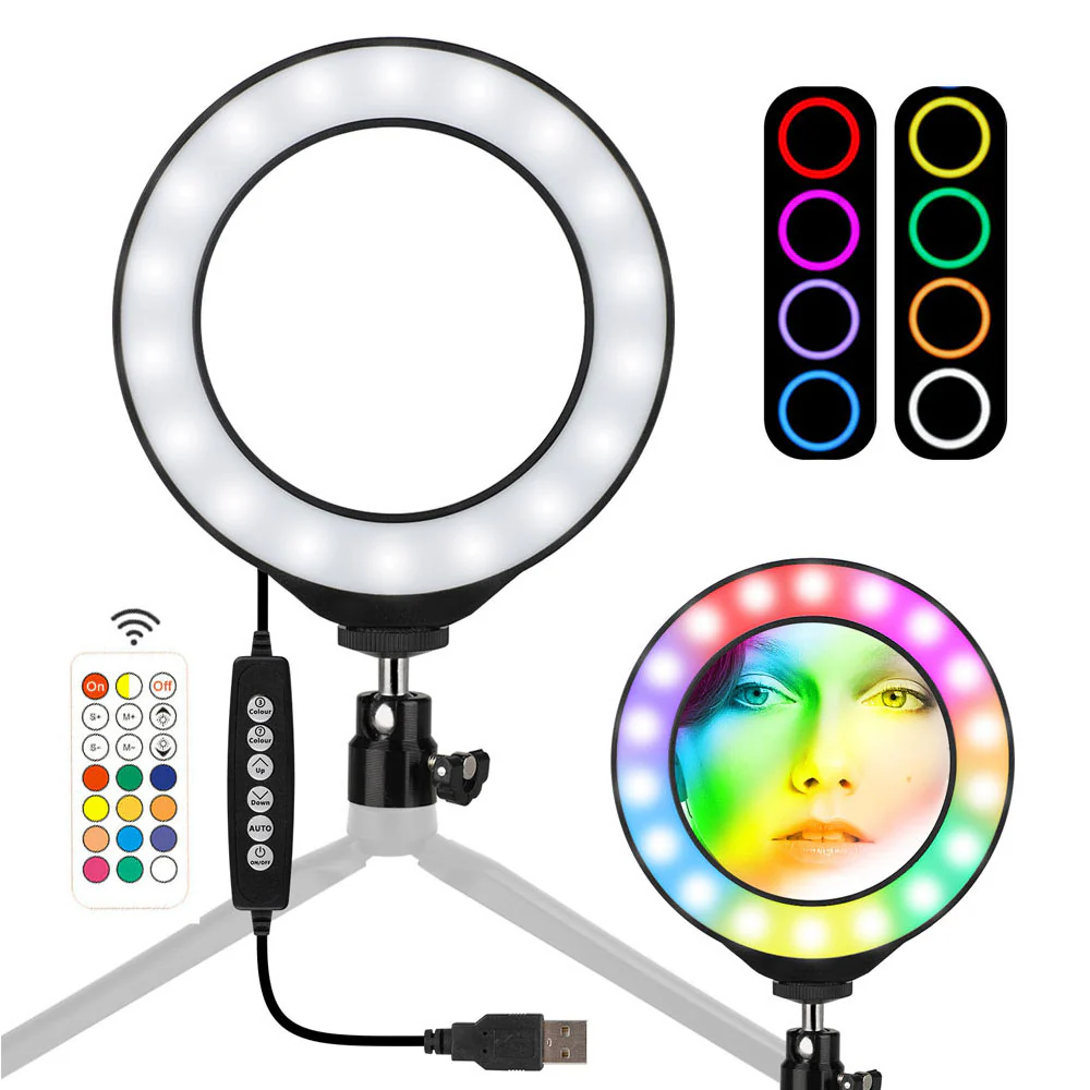 Vivitar Vlog Essentials 10 Inch Full Color RGB LED Ring Light 360° Rotation with Phone Cradle Remote and Tripod - Image 2