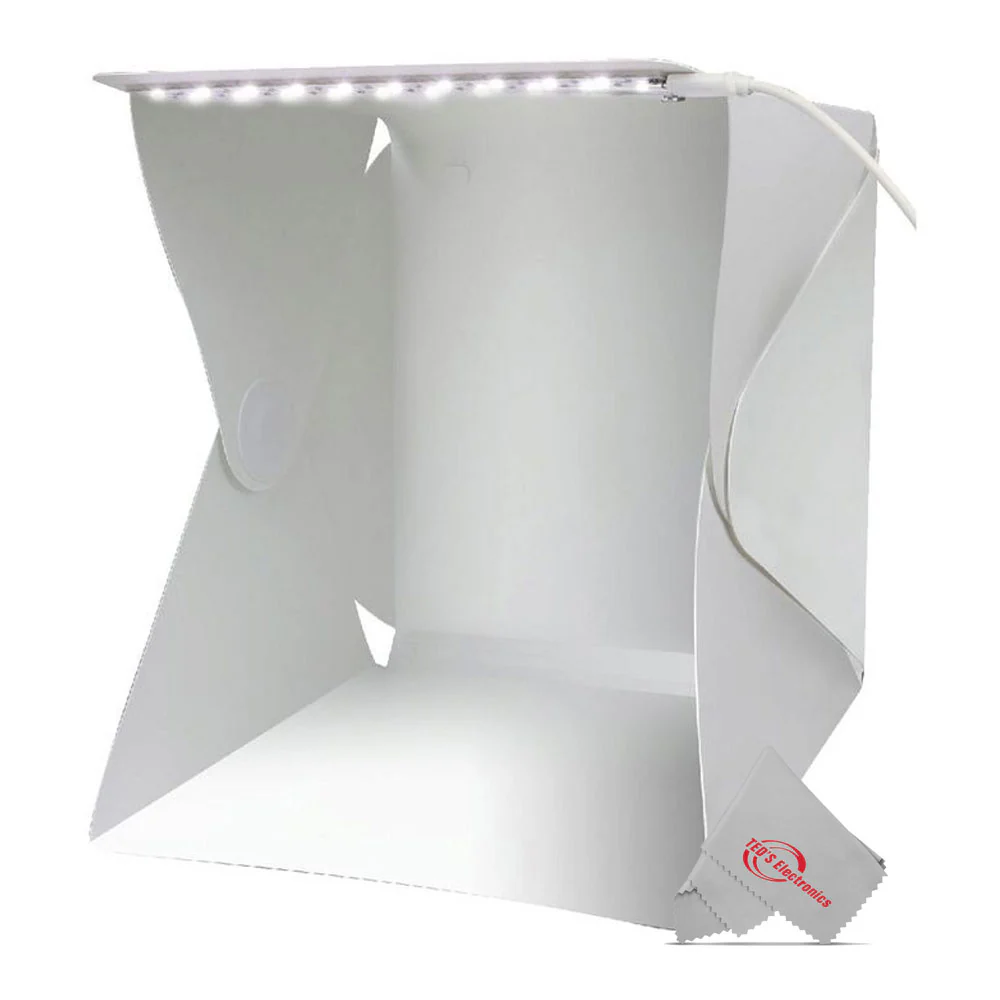Vivitar 8 Inch Snap Assembly Portable Lightbox for Product Photography with White and Black Backdrops - Image 2