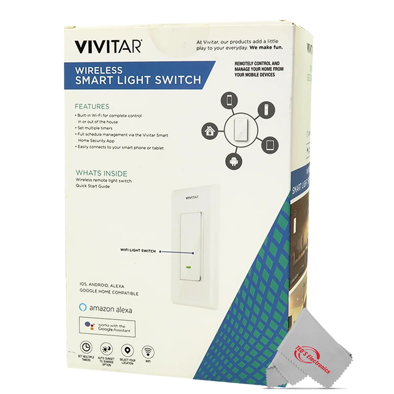 Vivitar Smart Security Wireless Smart Light Switch - 2 Units - Image 6