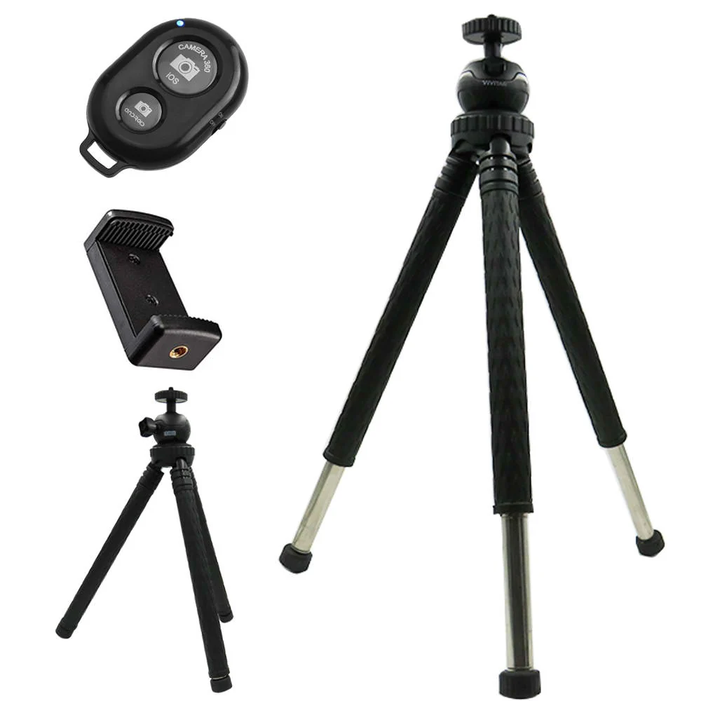 Vivitar 42" Fold Able Travel Tripod 360° Ball Head Rotation with Smart Phone Cradle and Wireless Remote - Image 7