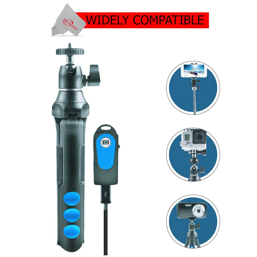 Vivitar 7-in-1 Streaming Essentials Selfie Tripod Selfie Stick with Wireless Remote for Smartphones Cameras and GoPro - Image 4