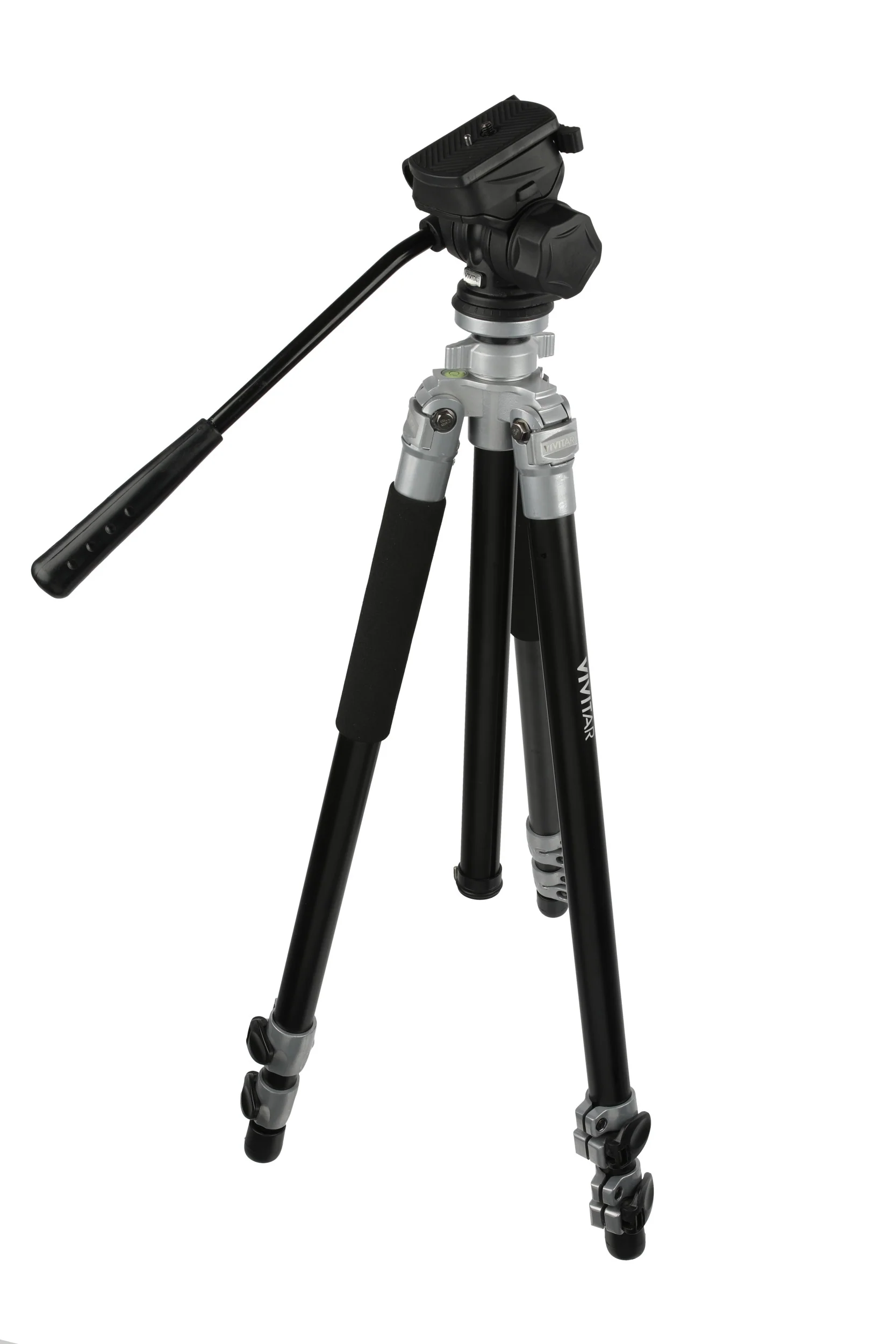 Vivitar Cinema 71 Inch Aluminum Alloy Tripod 360° Fluid Head with Pan Tilt - Image 10
