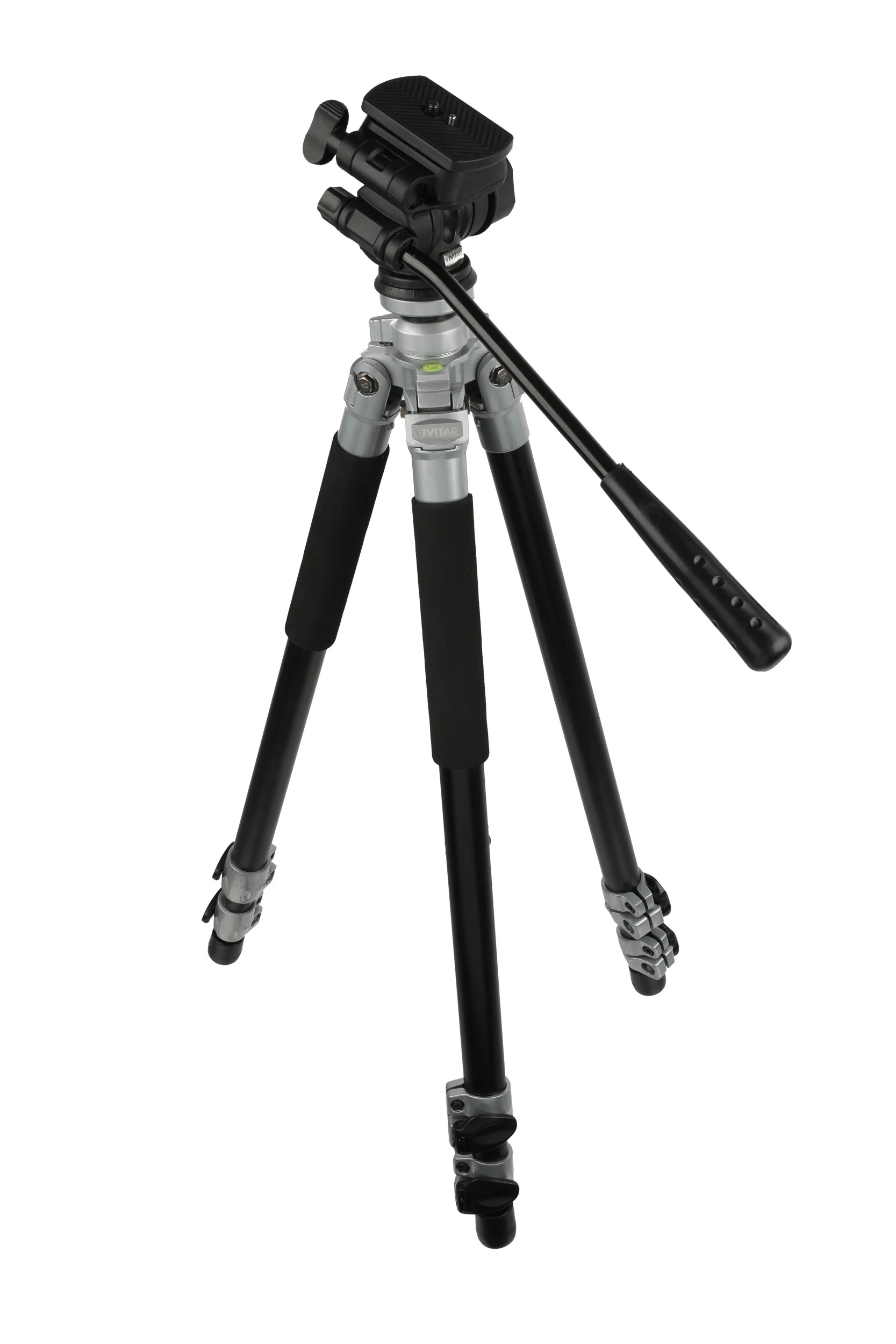 Vivitar Cinema 71 Inch Aluminum Alloy Tripod 360° Fluid Head with Pan Tilt - Image 4