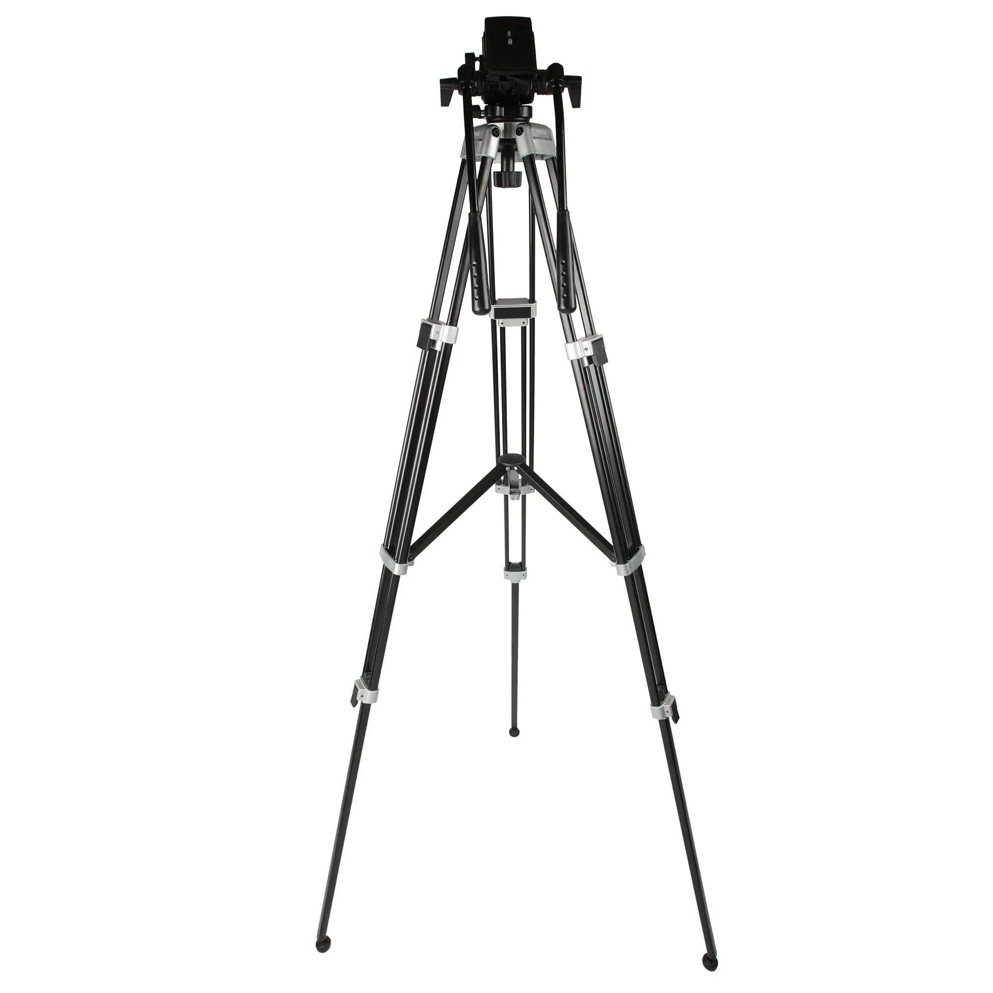 Vivitar Cinema Series 75" Aluminum Alloy Tripod Twin Handle Control Two-Way Fluid Head 360° Panning 30lbs Load Capacity - Image 8