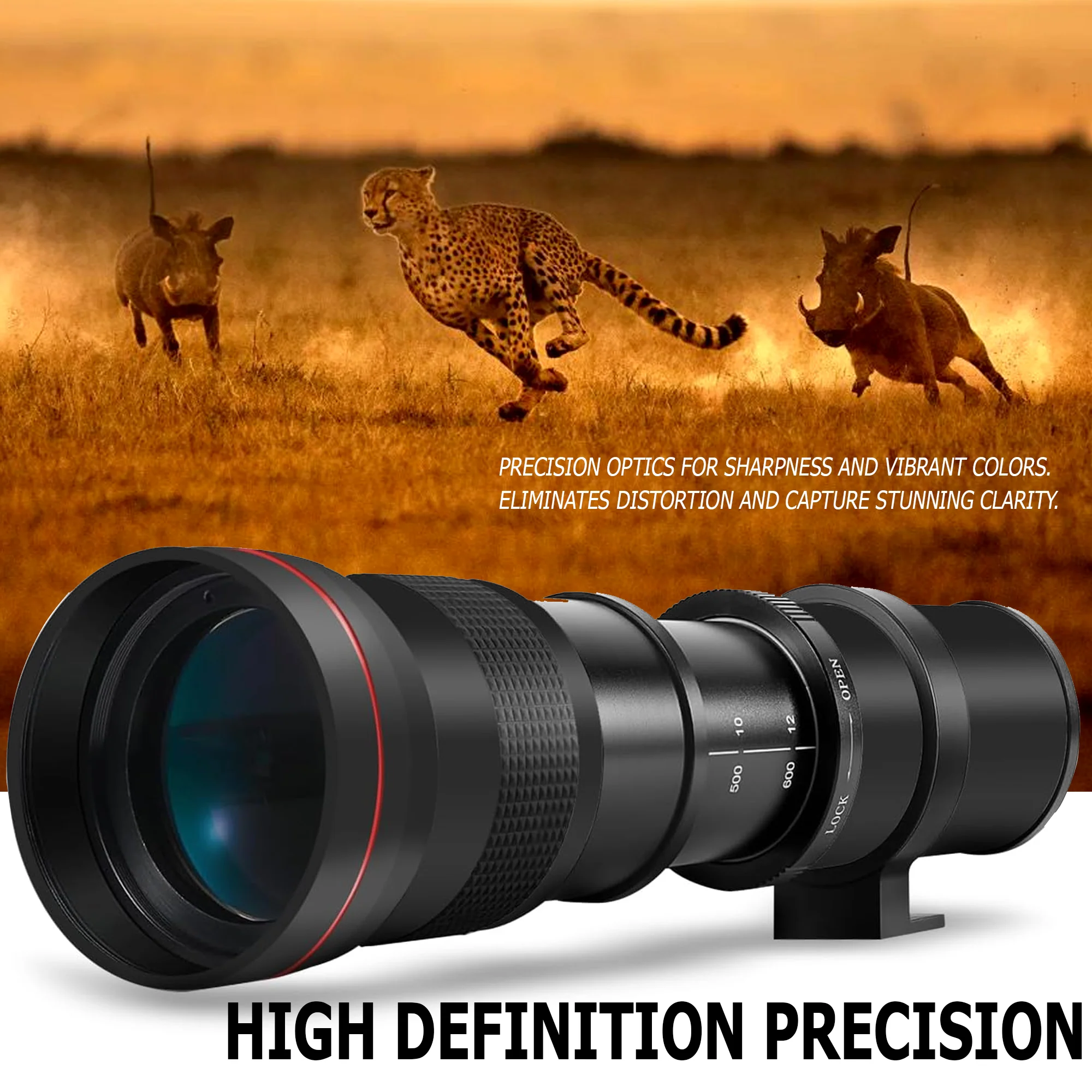 420-1600mm f/8.3 HD Manual Super Telephoto Zoom Lens for D780, D850, D610 - Image 4