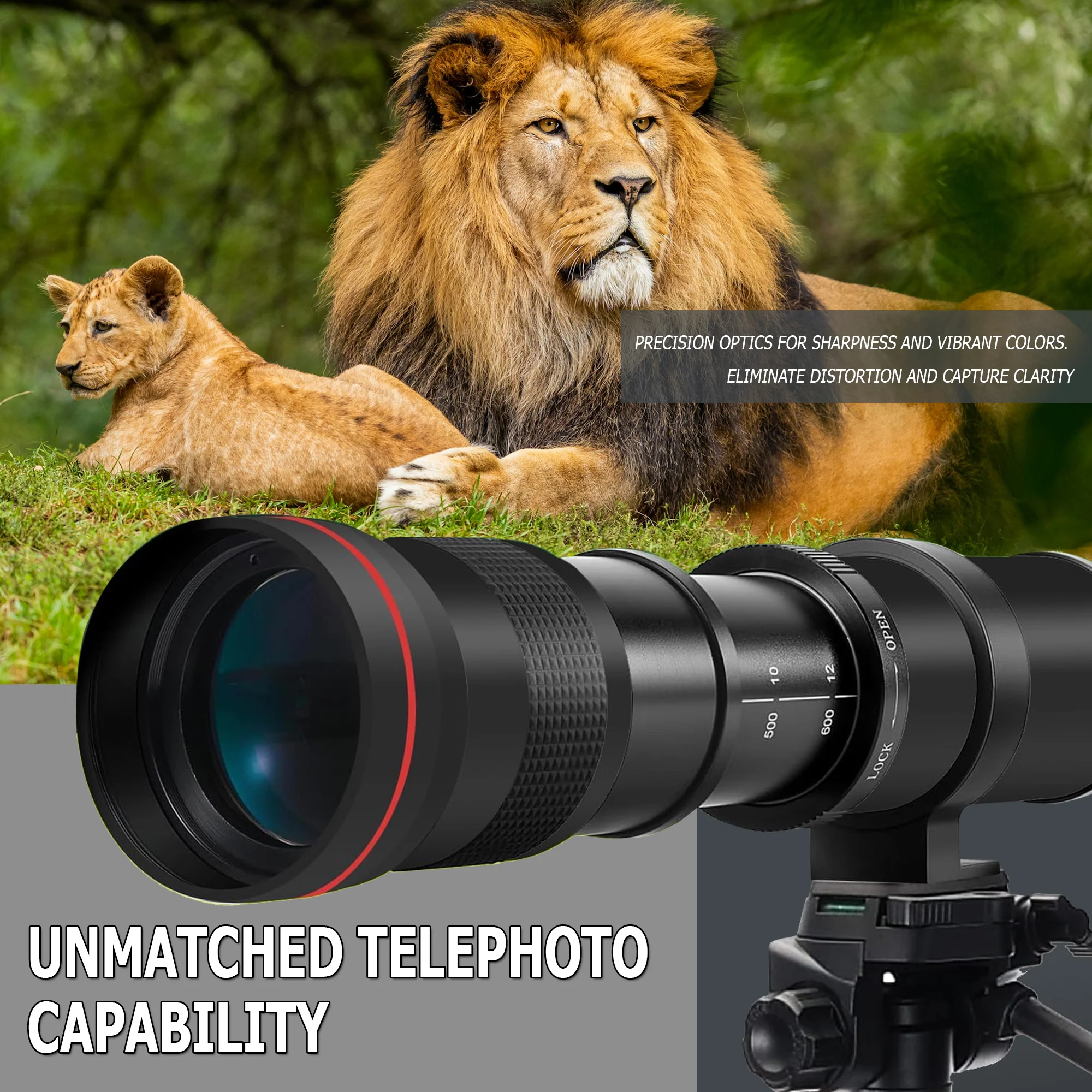 420-1600mm f/8.3 HD Manual Super Telephoto Zoom Lens for Nikon Z50 Z5 Z6 II Z7 Z7 II ZF ZFC - Image 2