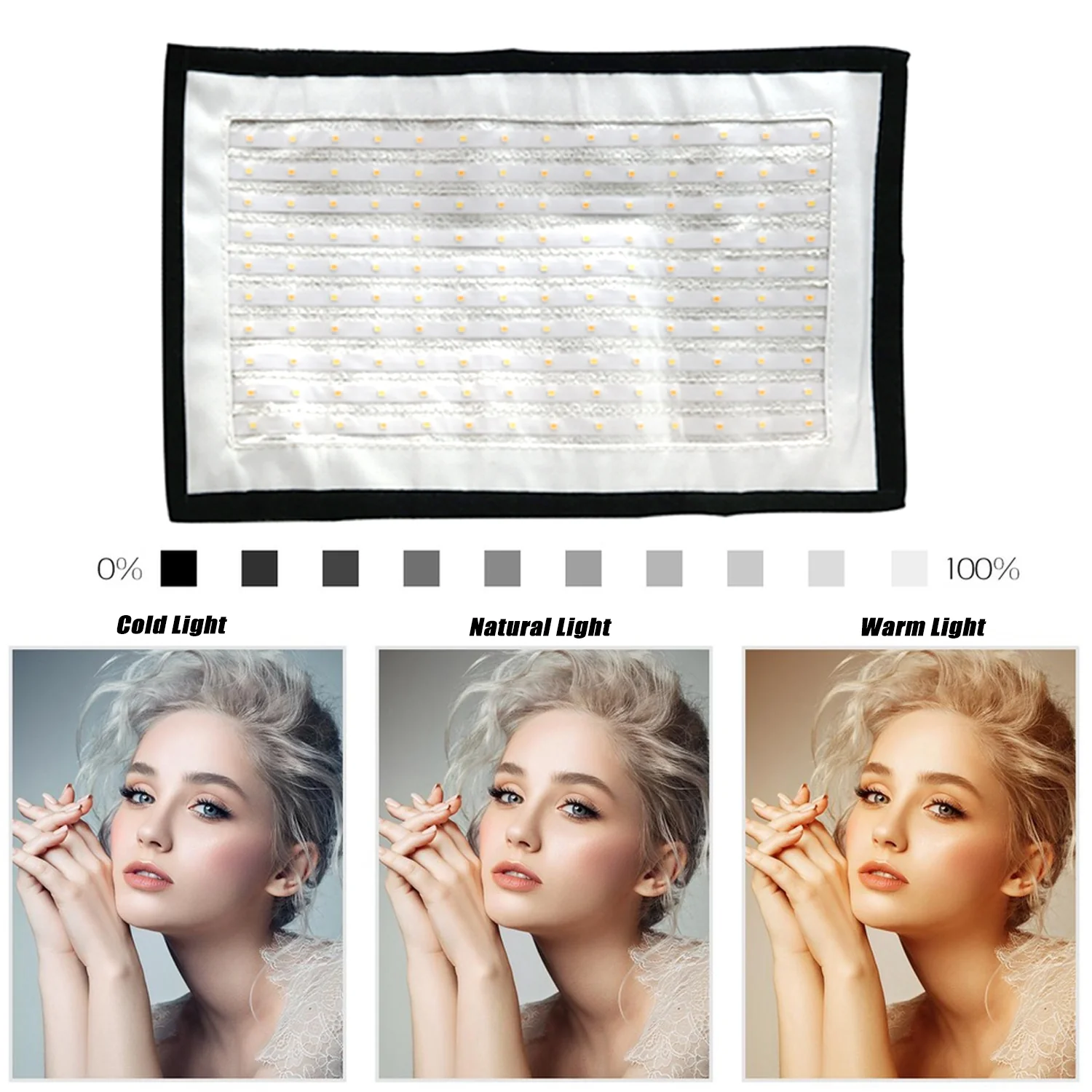 Vivitar Fabric 140 LED Bi-Color Dimmable Light Panel Roll Up Flexible Compact Mat with Remote 24W upto 3000LM for Studio Lighting - Image 6