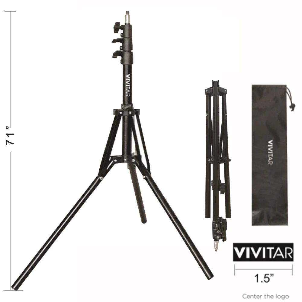 Vivitar Fabric 140 LED Light Panel Compact Mat upto 3000LM for Studio Lighting  with 71" Adjustable Light Stand - Image 7