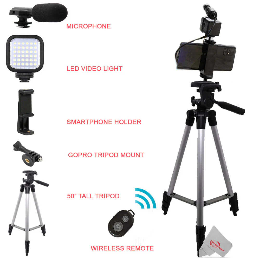 Vivitar Complete Ultimate Vlogging Essential Kit for Home and Office Smartphones Cameras and Gopro Action Cam - Image 3