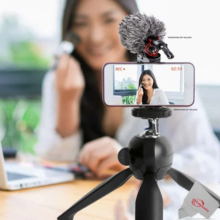 Vivitar 120 Led Video Conference Lighting Kit for Laptops and Monitors with Tripod with Phone Adapter Kit - Image 3