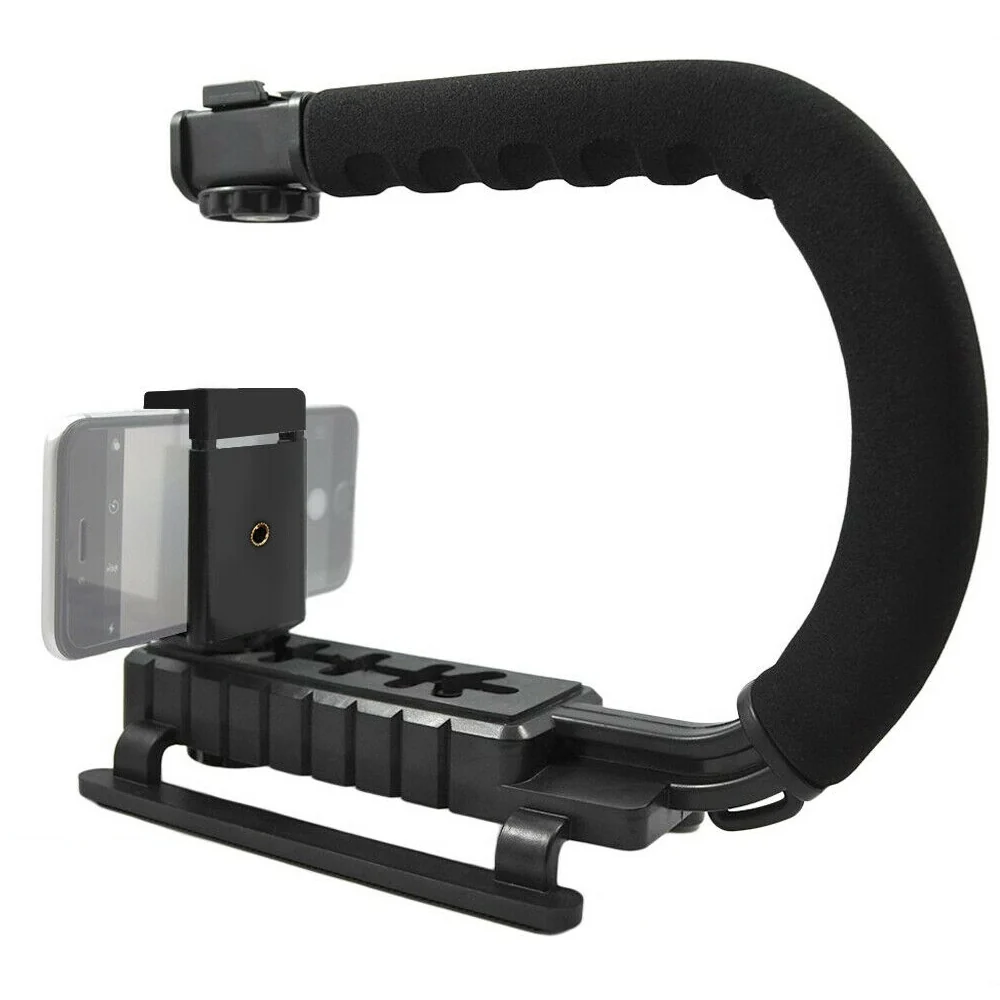 Vivitar DSLR and Smartphone Action Sports Grip With Universal Phone Clamp and Cold Shoe Mount for Microphone or Light - Image 2