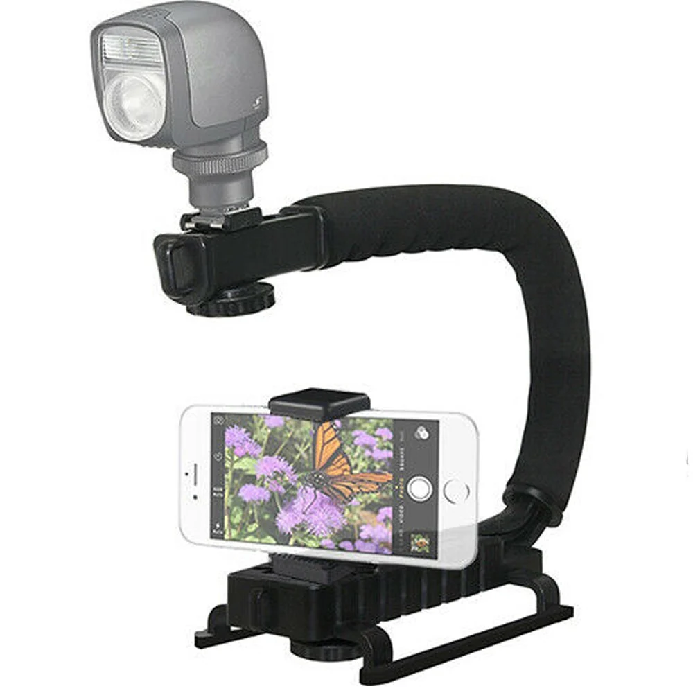 Vivitar DSLR and Smartphone Action Sports Grip With Universal Phone Clamp and Cold Shoe Mount for Microphone or Light - Image 3