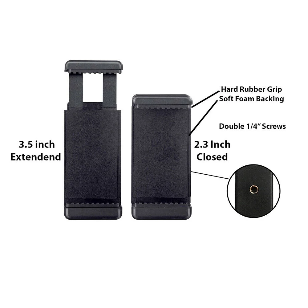 Vivitar DSLR and Smartphone Action Sports Grip With Universal Phone Clamp and Cold Shoe Mount for Microphone or Light - Image 6