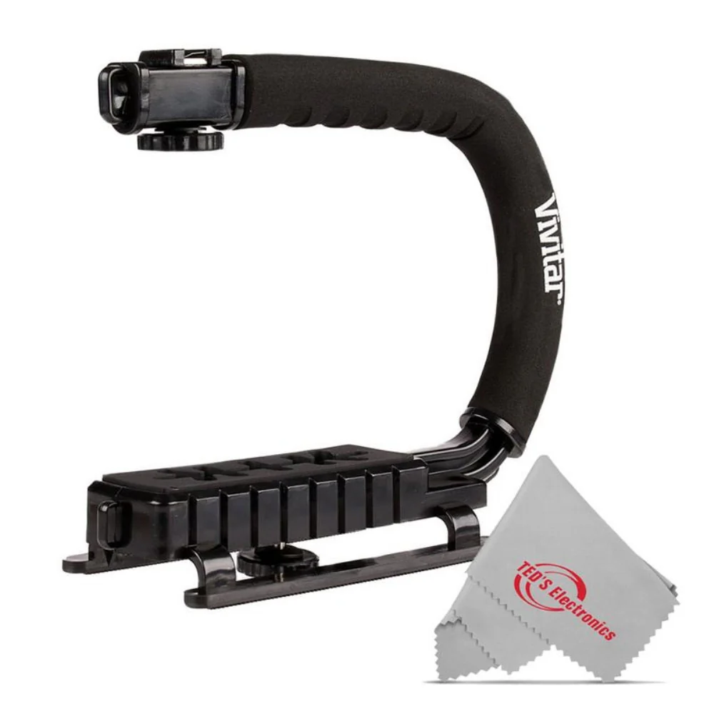 Vivitar DSLR and Smartphone Action Sports Grip With Universal Phone Clamp and Cold Shoe Mount for Microphone or Light - Image 7