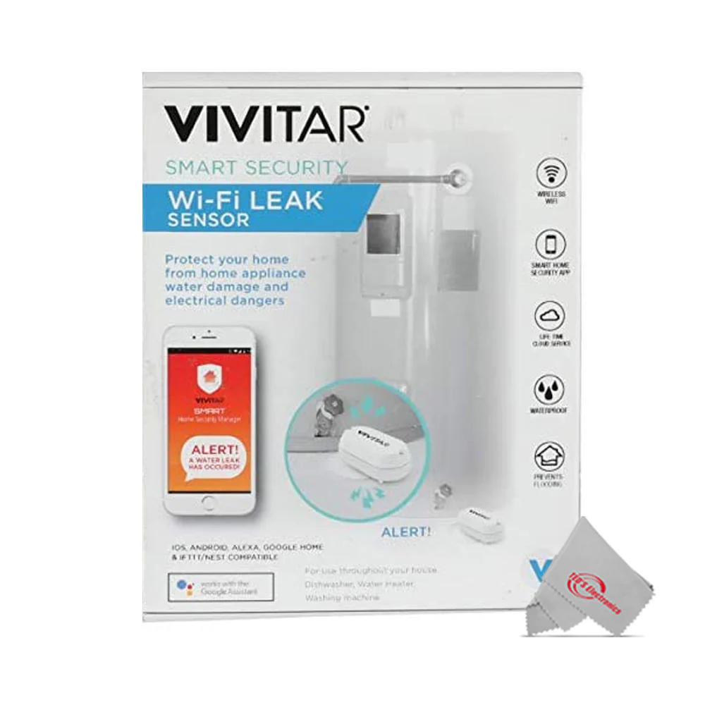 Vivitar WT12 Smart Home WiFi Leak Sensor, Sends Alert Once Water is Detected, Simple Wi-Fi Setup, Individual Tag Settings, Super Low Energy Consumption, Works with iOS and Android Devices, White - Image 4