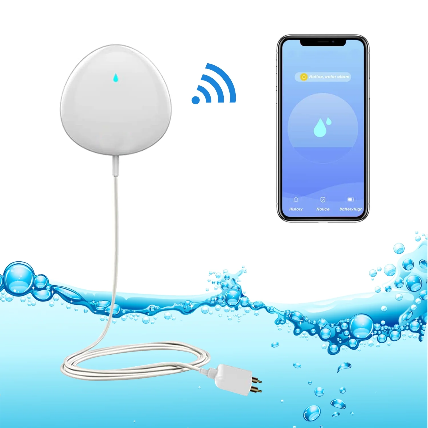 Smart Leak Sensor Wifi Enabled Sends Alerts to Your Mobile Device Protects Home from Water Damage and Electrical Dangers - 5 Units - Image 6