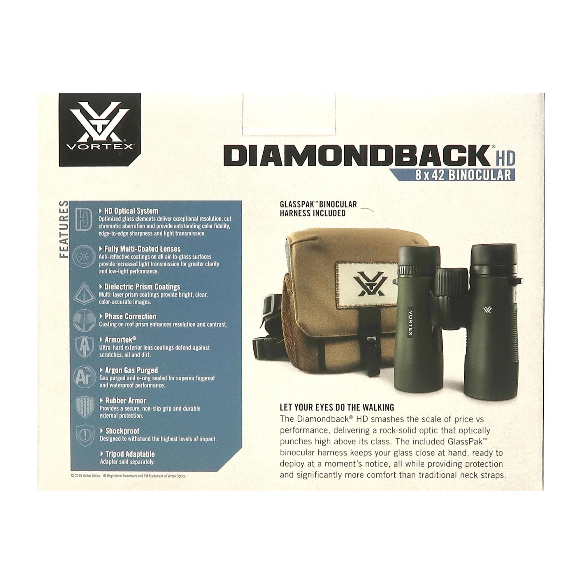 Vortex 8x42 Diamondback HD Binoculars (Green) - Image 9