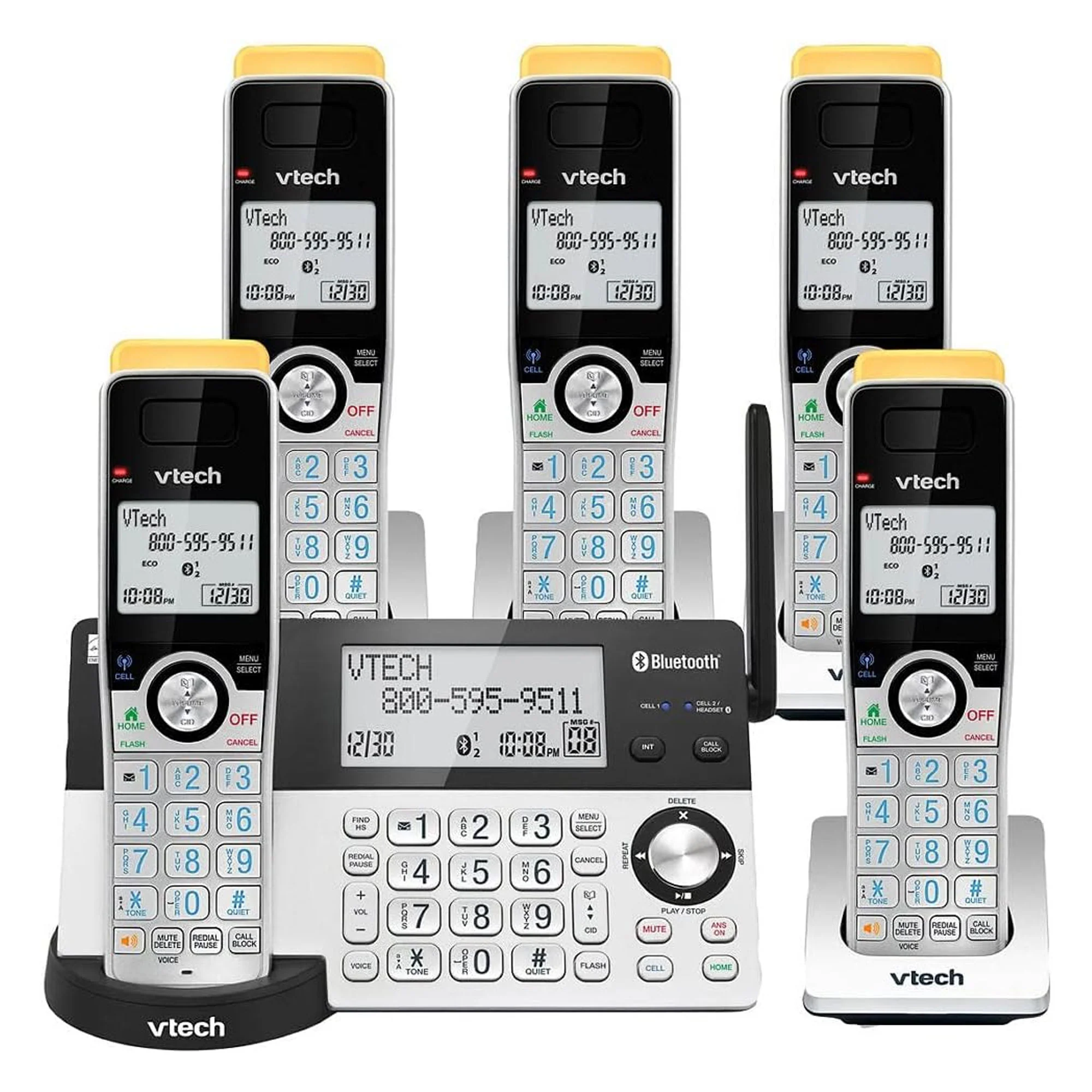 Vtech 5-Handset Cordless Phone with Super Long Range, Bluetooth Connect to Cell, Smart Call Blocker and Answering System - Image 3