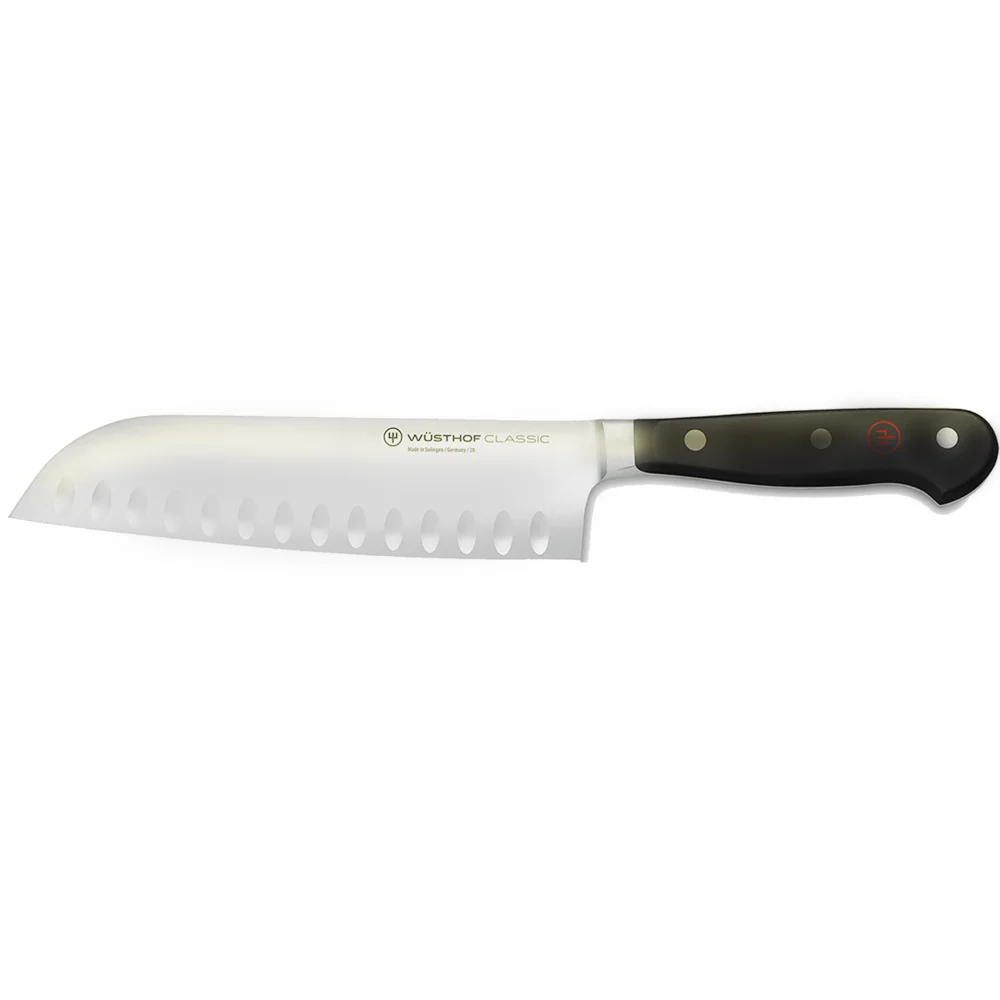 Wusthof Classic 7" Hollow Edge Santoku Kitchen Knife with Classic 6" Chef's Knife - Image 2