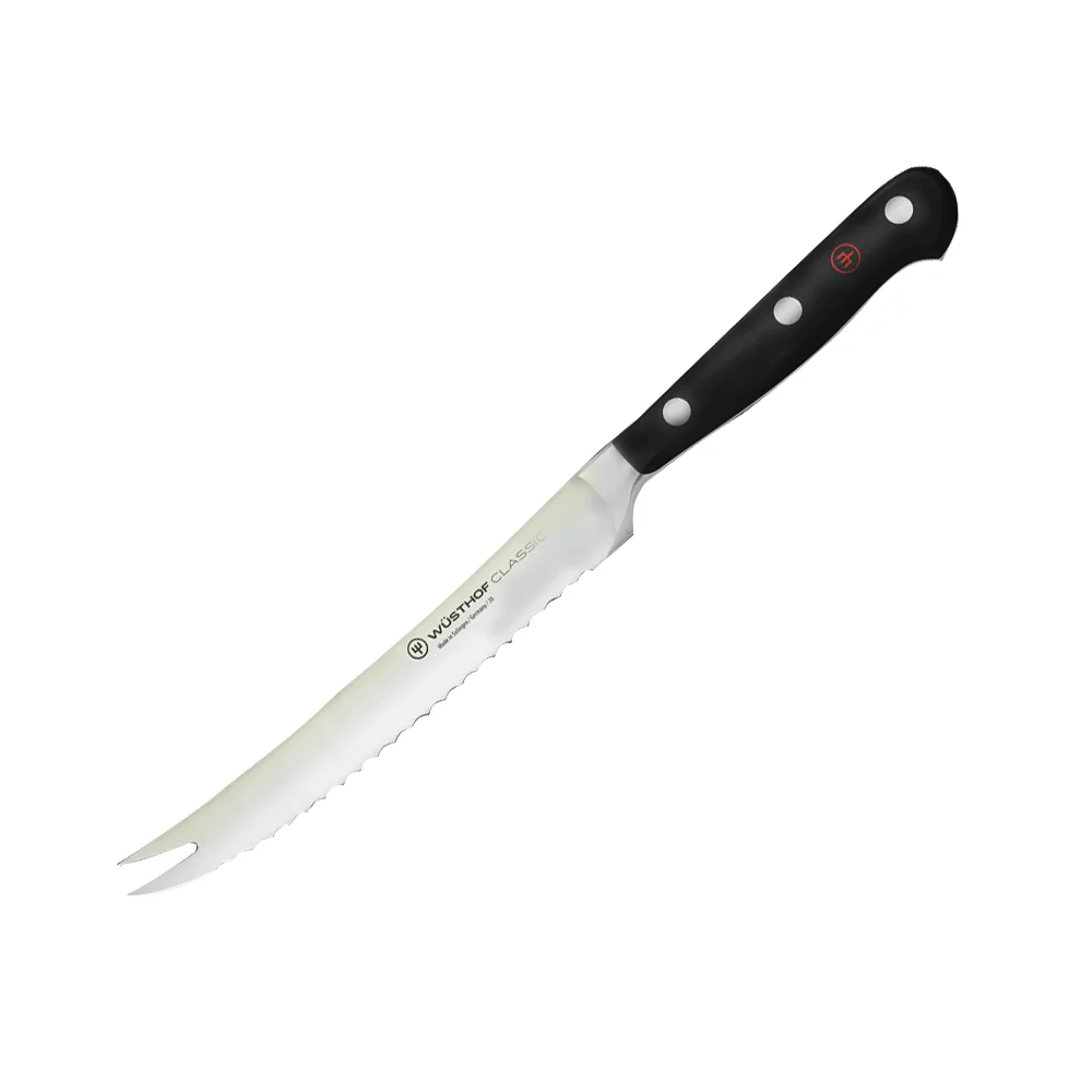 Wusthof Classic 7" Hollow Edge Santoku with 5" Fork Tipped Tomato and 8" Chef's Knife - Image 10
