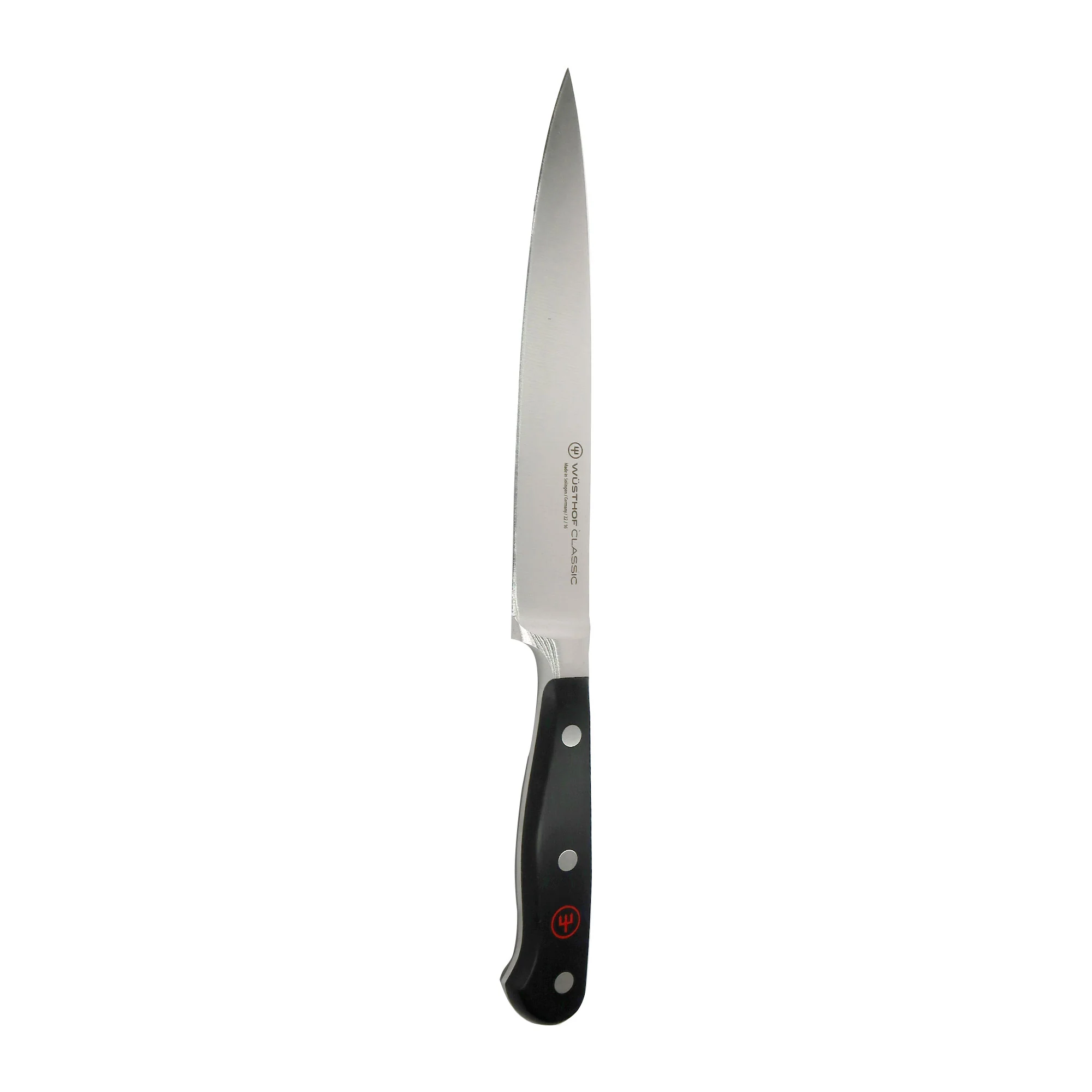 Wusthof Classic 6" Utility Knife with Classic 7" Hollow Edge Santoku Kitchen Knife and Classic 8" Chef's Knife - Image 3