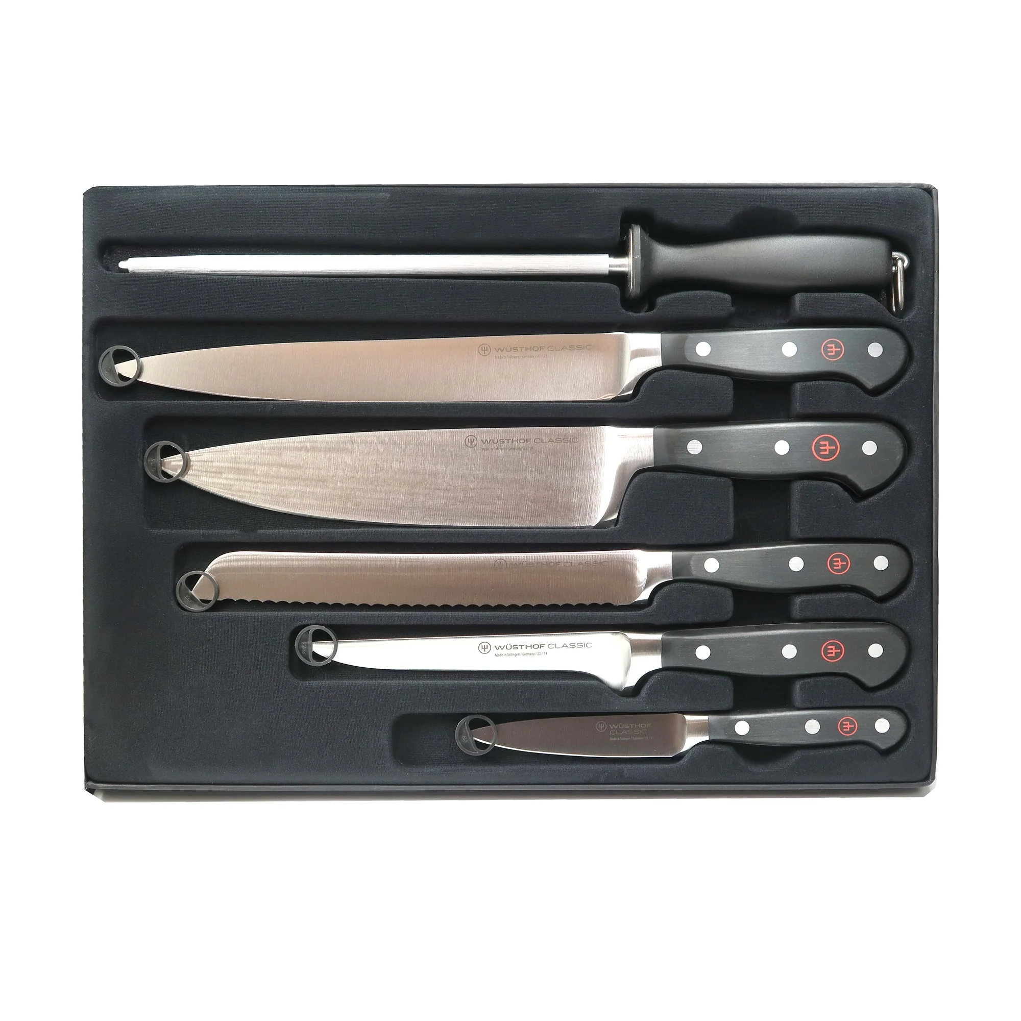 Wusthof Classic Six Piece Cook's Set 1120160602 with 6" Cleaver Knive Black - Image 5