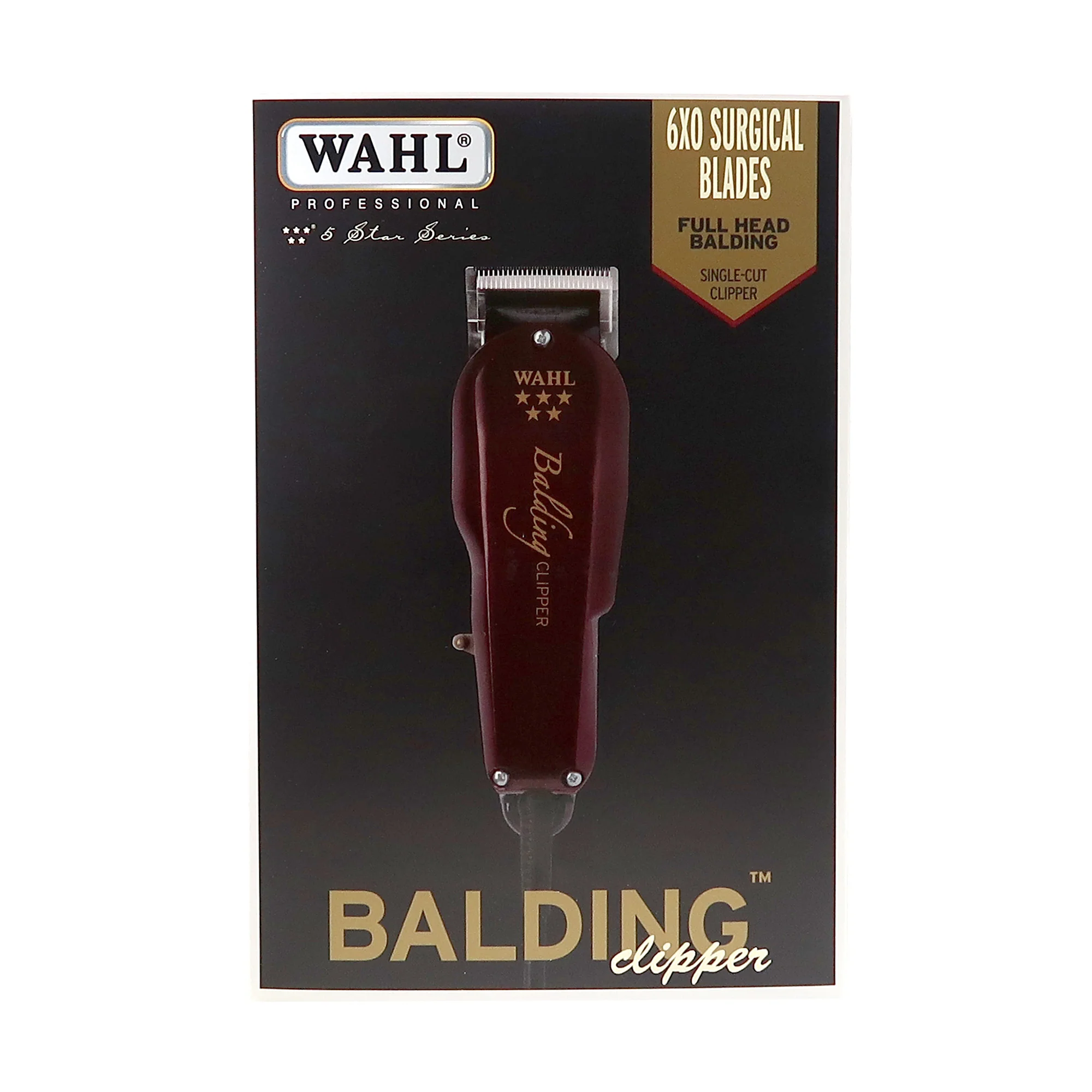 Wahl 5-Star Series Rechargeable Shaver/Shaper #8061-100 with Wahl 5-Star Balding Clipper #8110 and Neck Duster + Flat Top Comb - Image 3