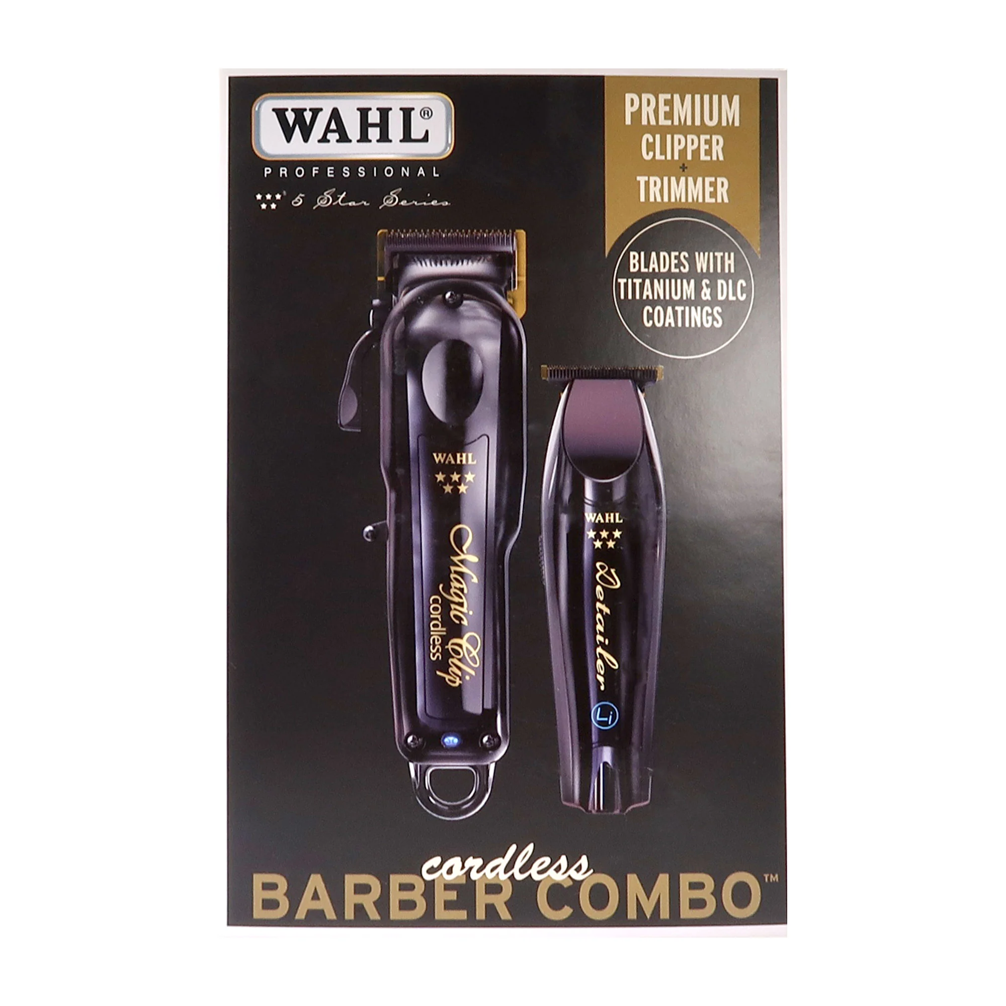 Wahl Barber Combo - 5 Star Cordless Magic Clip & Cordless Detailer Li #3025397 with Wahl Clipper Oil 4 oz and Flat Top Comb White - Image 6