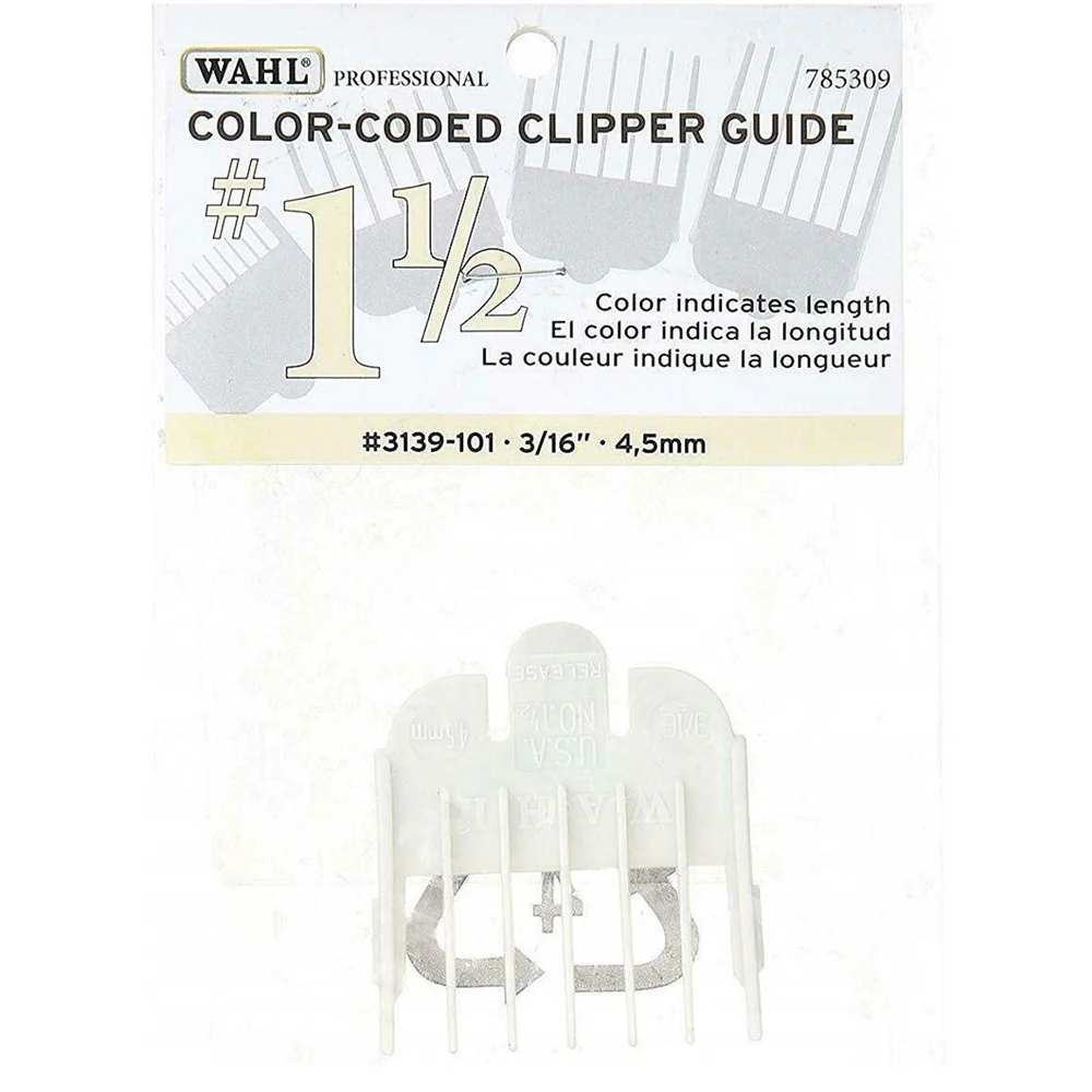 5 Units Wahl Color-Coded Clipper Guide [#1 1/2] - 3/16" #3139-101 - Image 4