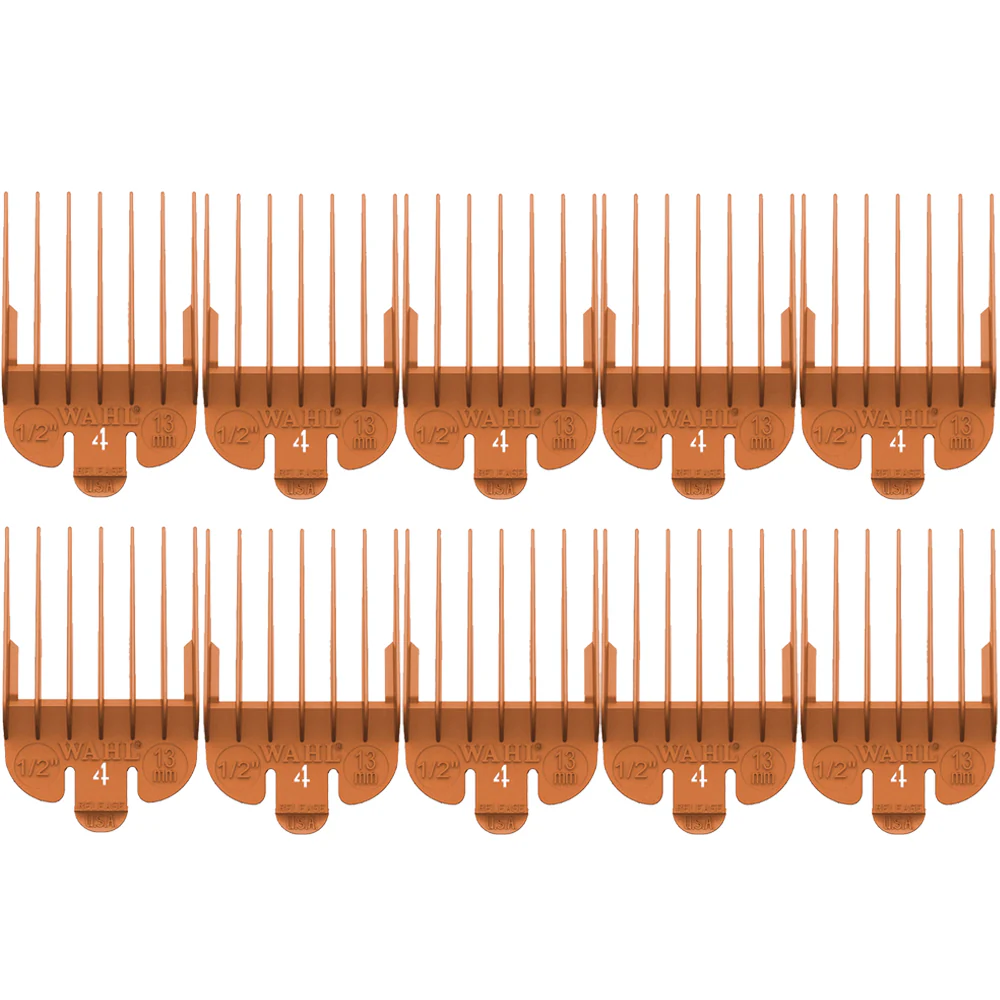 10 Pack Wahl Color-Coded Clipper Guide #4 - 1/2" #3144-1003