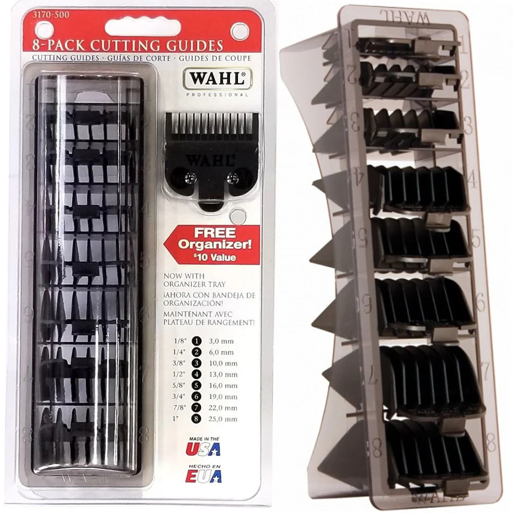 20 Units Wahl 8 Pack Cutting Guides with Organizer - Black #3170-500 - Image 2