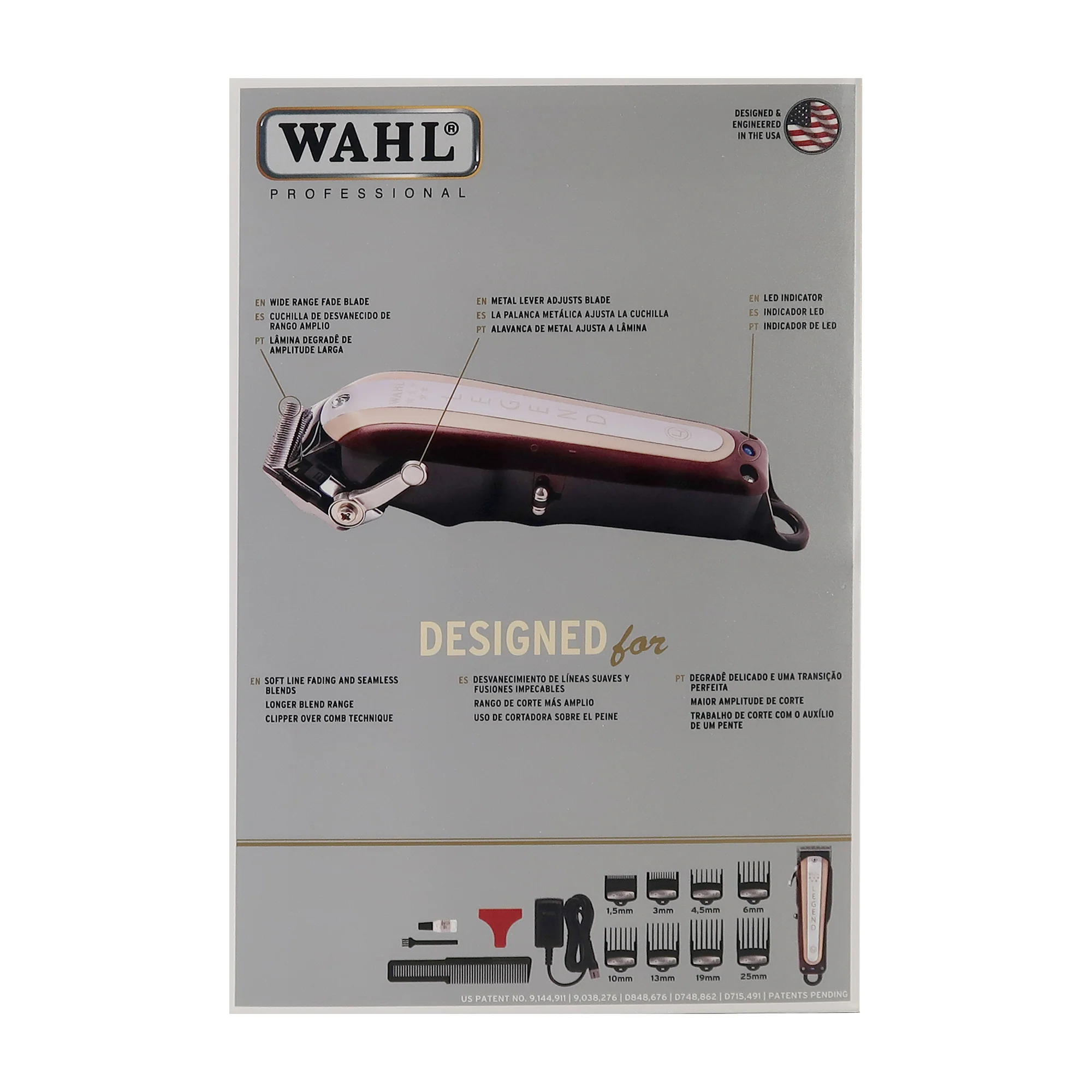 Wahl 5 Star Gold Detailer Cordless Li Trimmer #8171-700 with Wahl Professional 5 Star Legend Cordless Hair Clipper #08594 and Wahl Neck Duster - Image 9